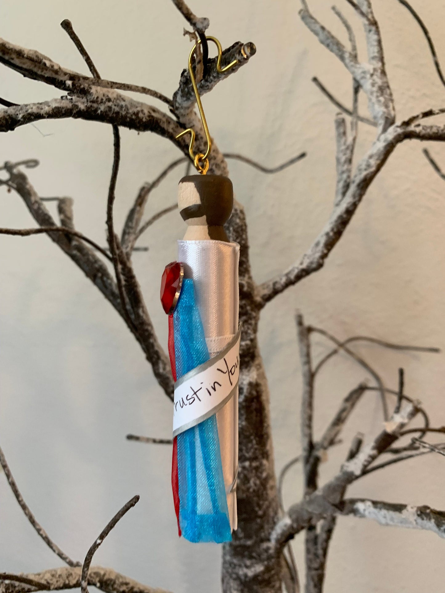The Image of The Divine Mercy (Divine Mercy Jesus) Wooden Doll Ornament