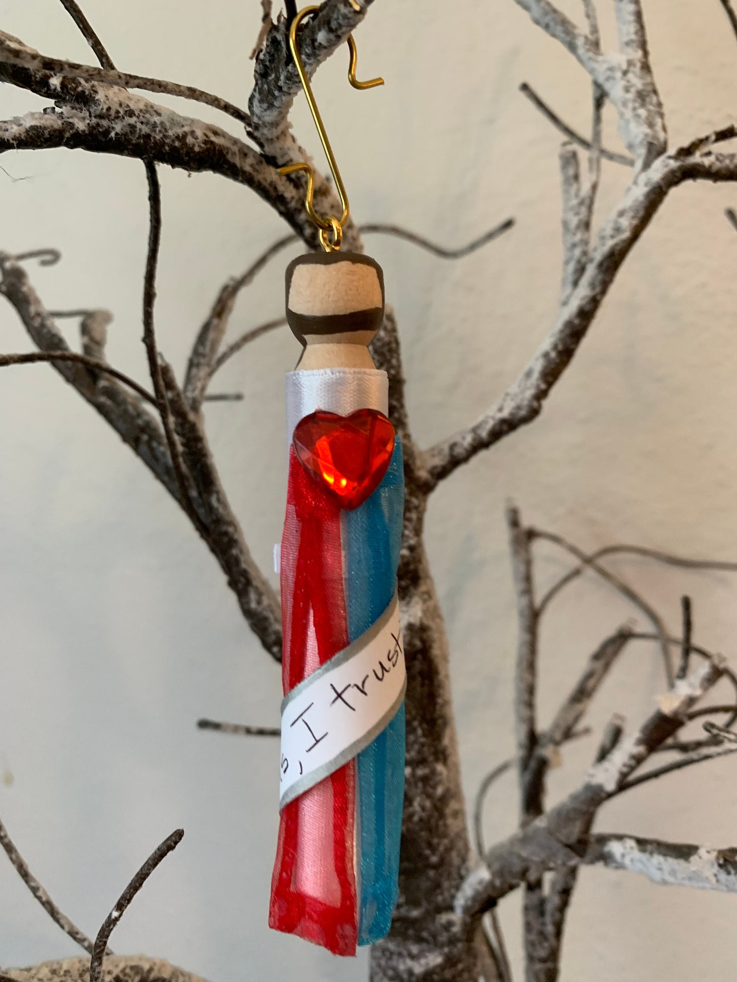 The Image of The Divine Mercy (Divine Mercy Jesus) Wooden Doll Ornament