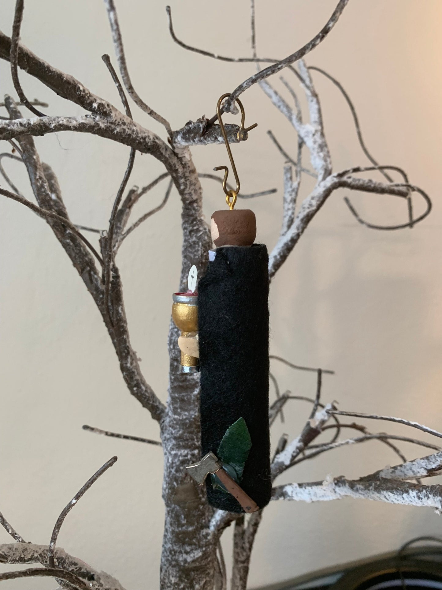 St. Isaac Jogues Wooden Doll Ornament