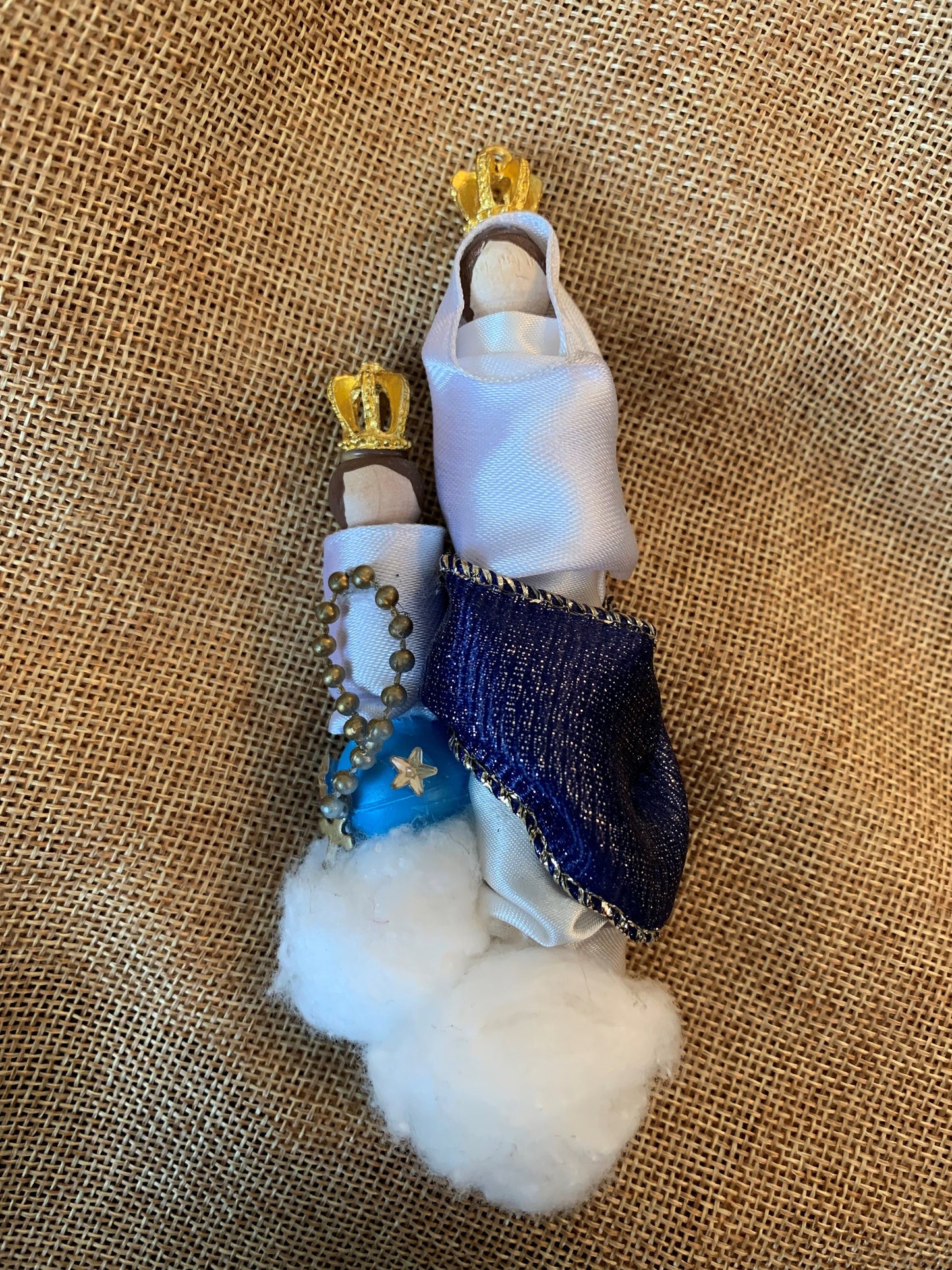 Our Lady of Victory Wooden Doll Ornament