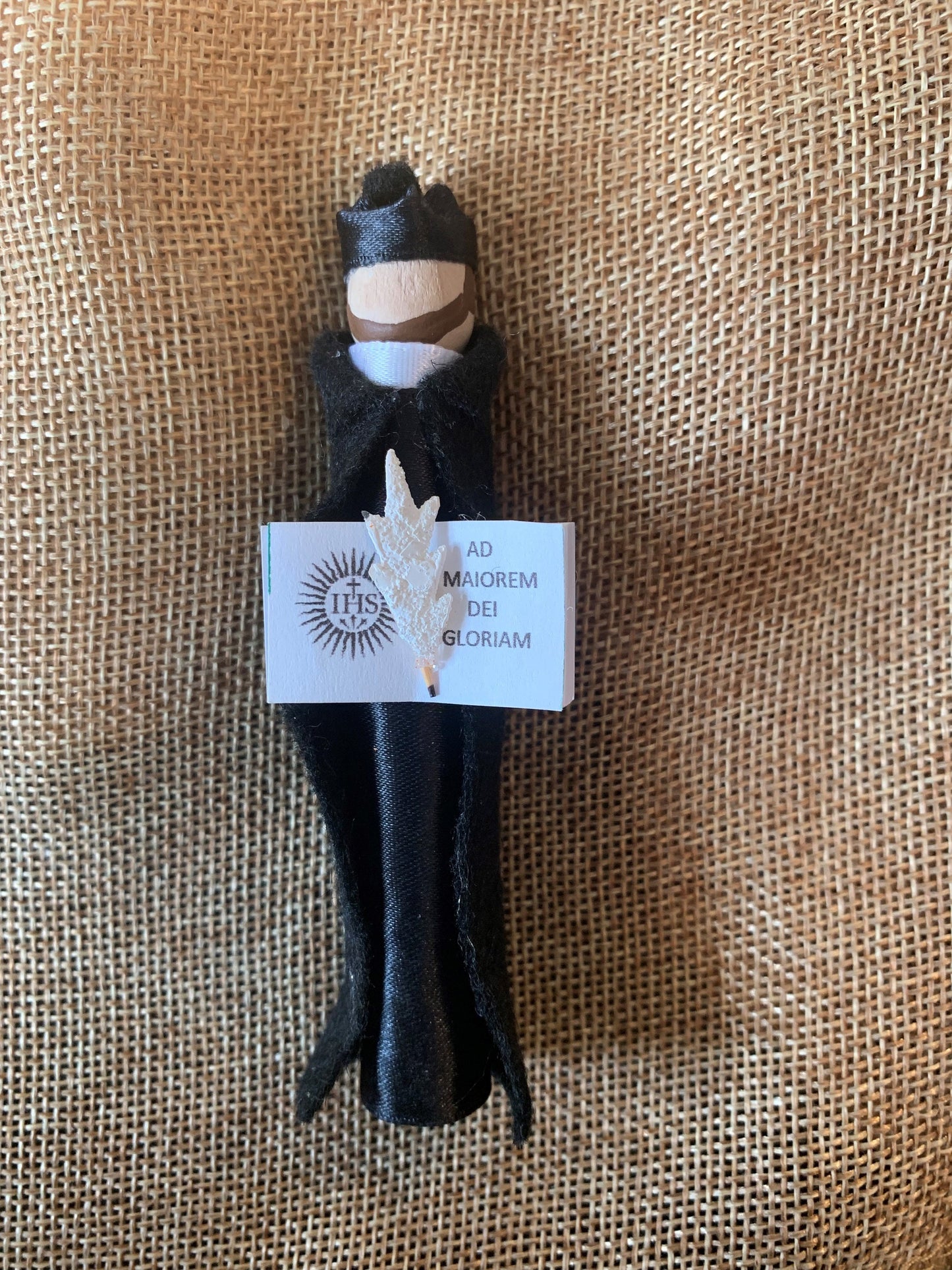 St. Ignatius of Loyola Wooden Doll Ornament