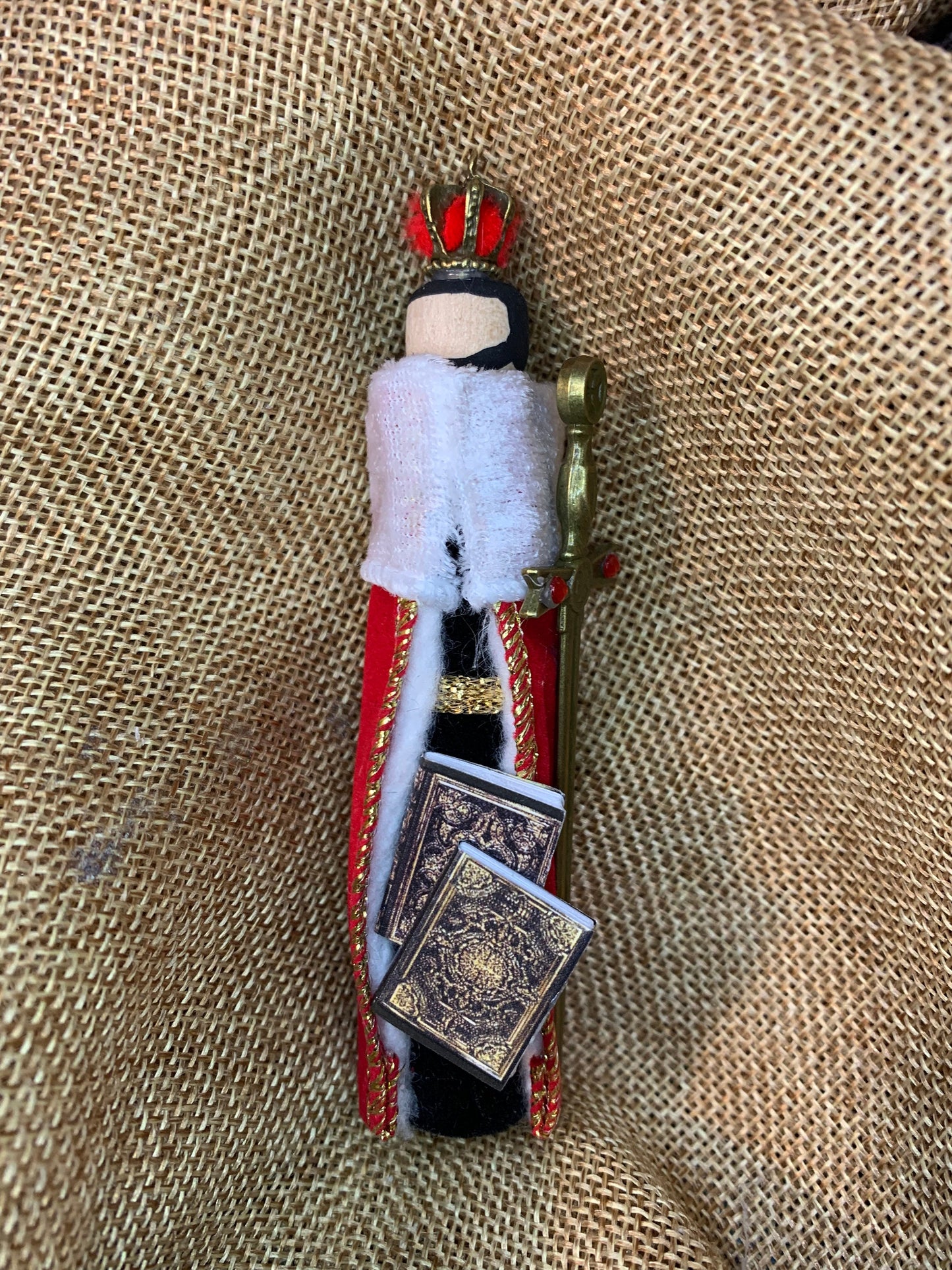 St Alfred the Great Wooden Doll Ornament