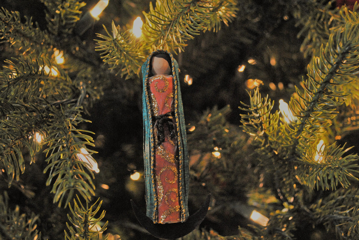 Our Lady of Guadalupe Wooden Doll Ornament