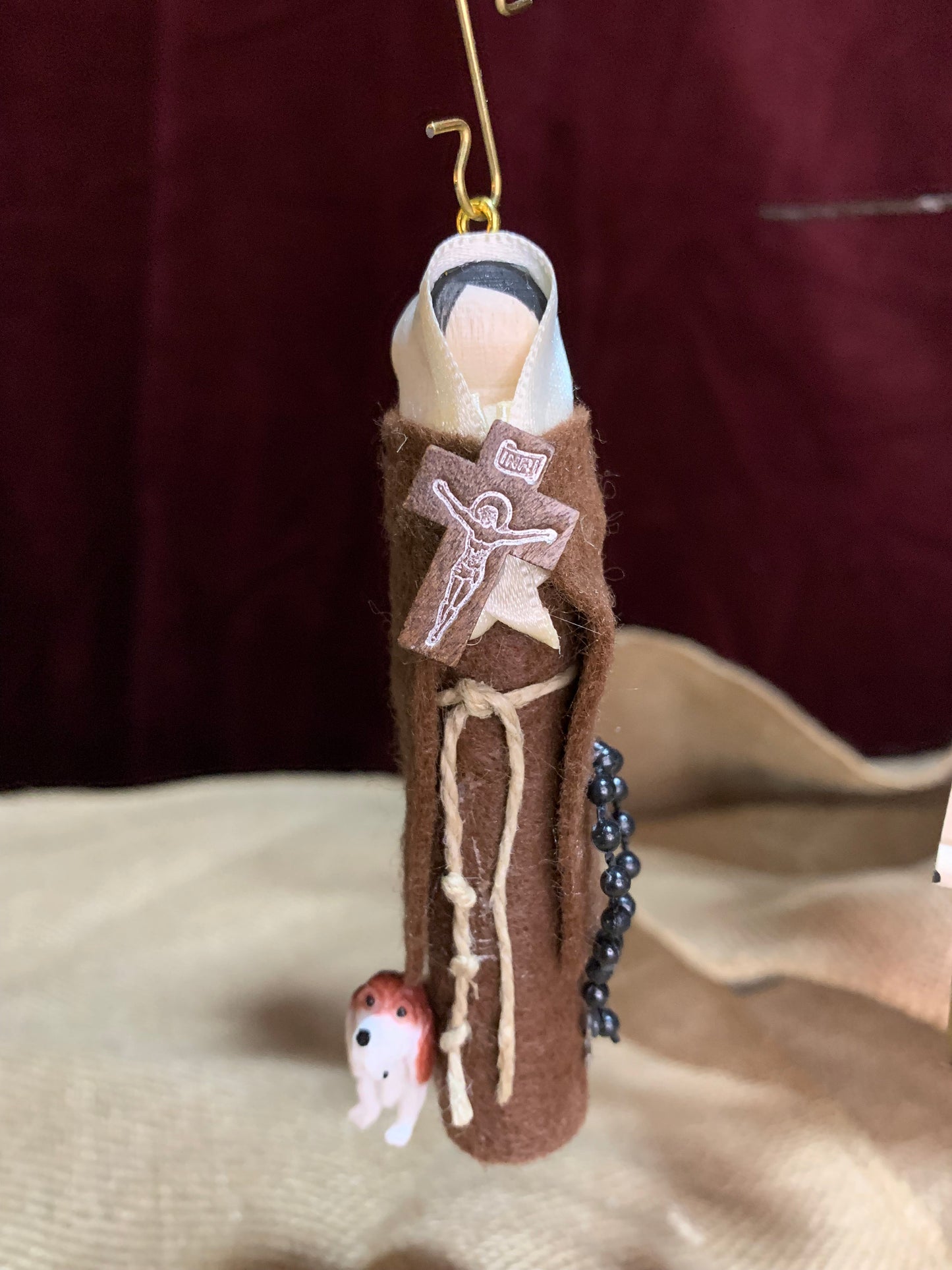 St. Margaret of Cortona Wooden Doll Ornament