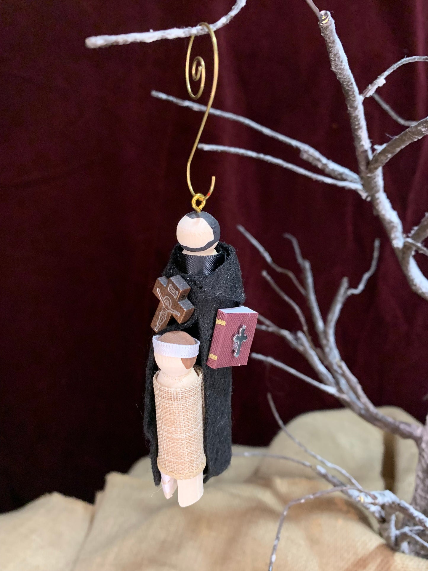 St. John of God Wooden Doll Ornament