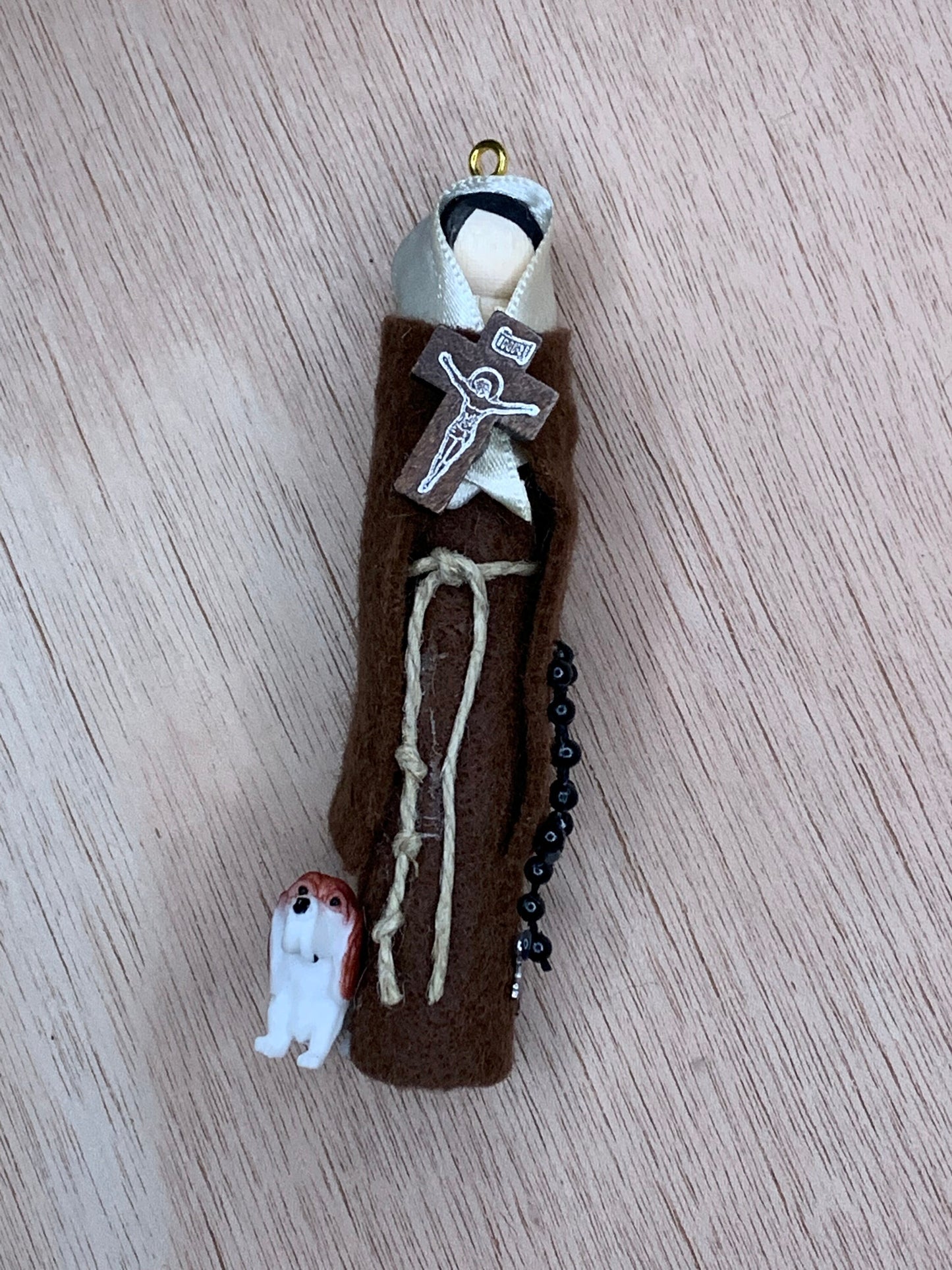 St. Margaret of Cortona Wooden Doll Ornament