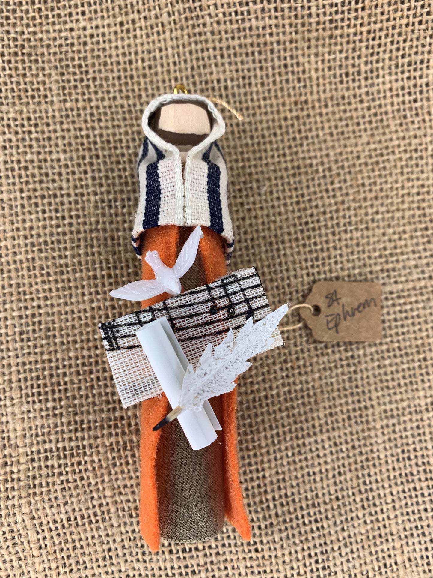 St. Ephrem the Syrian Wooden Doll Ornament