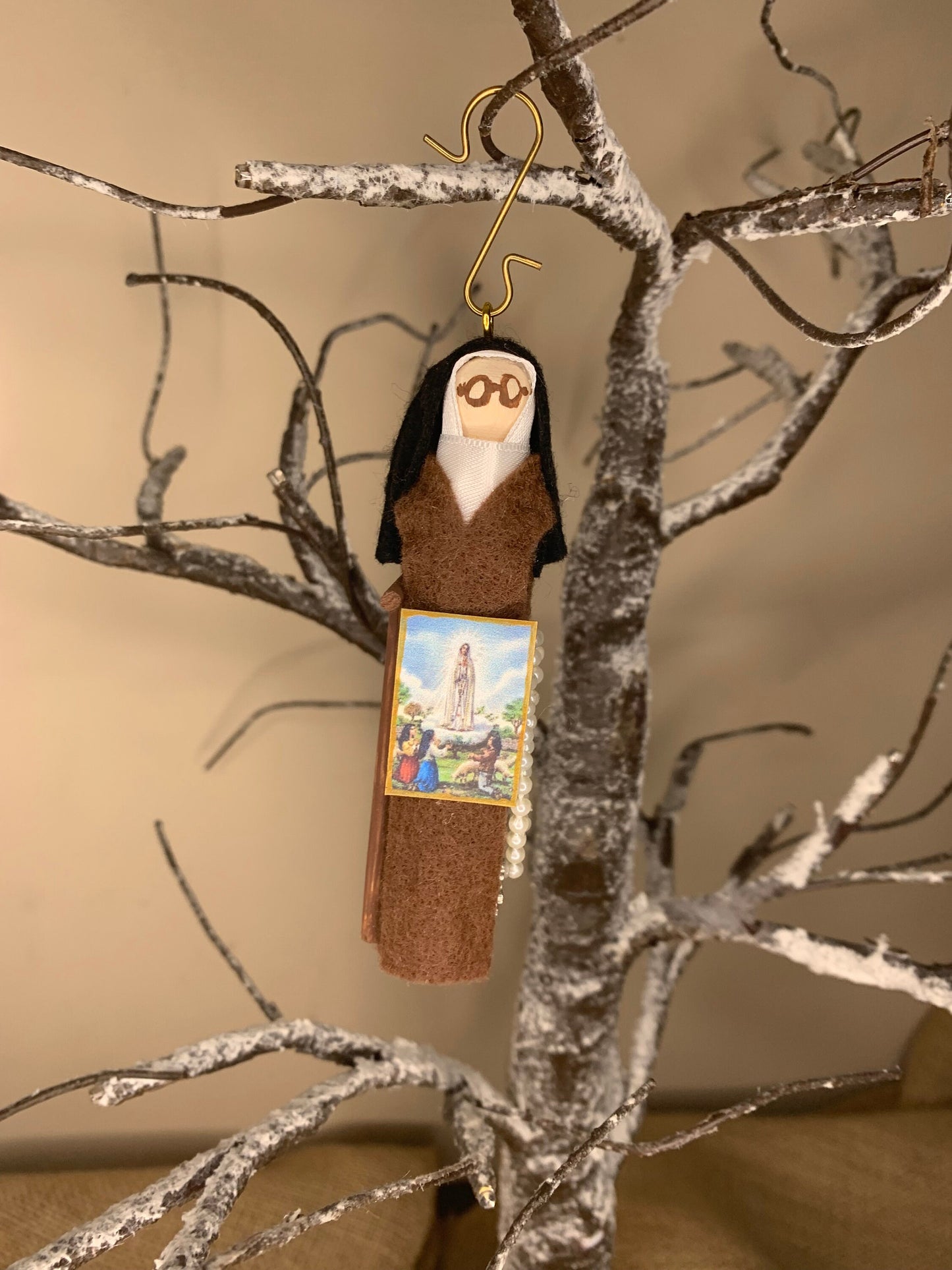 Servant of God Lucia dos Santos Wooden Doll Ornament