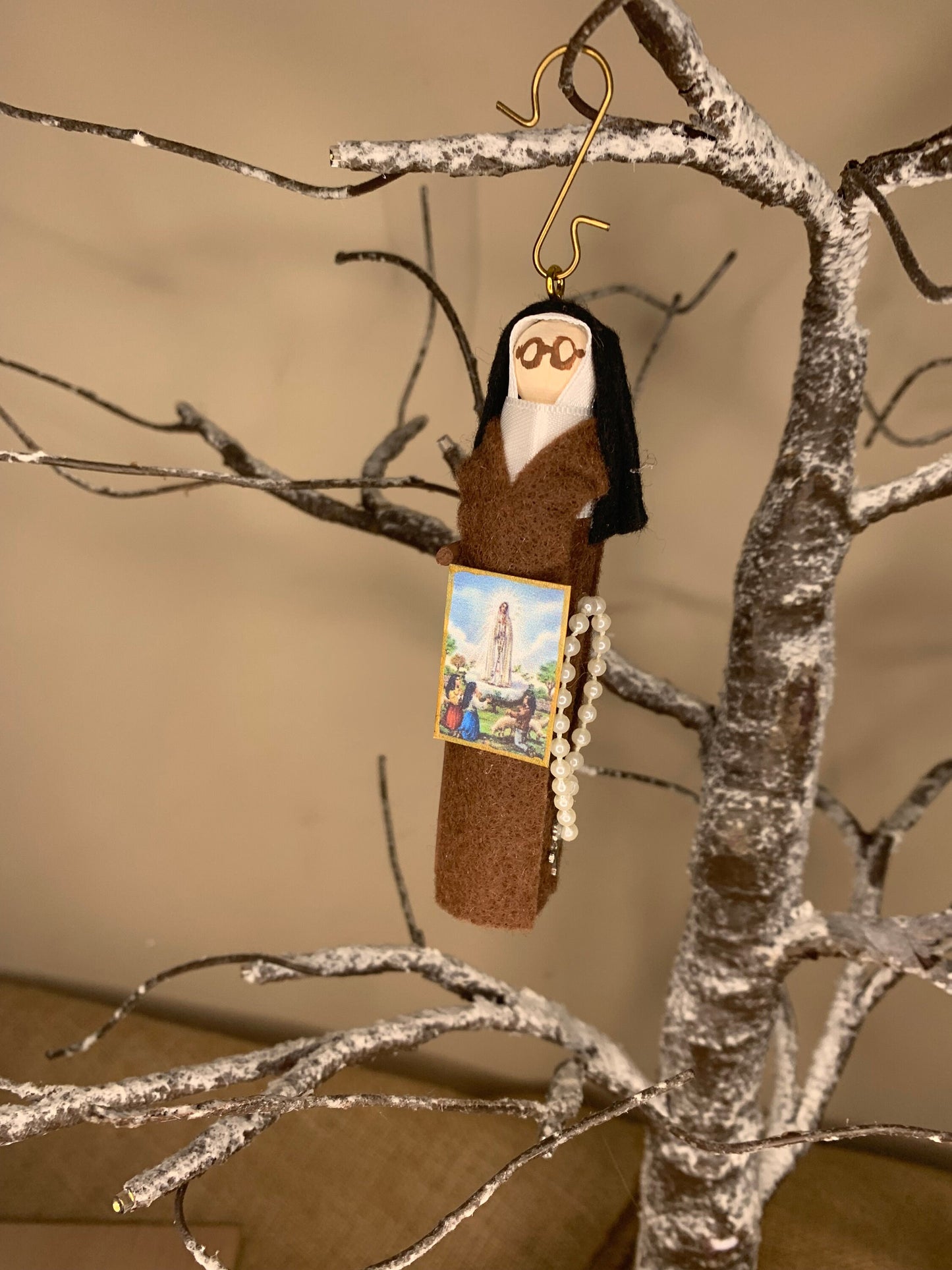 Servant of God Lucia dos Santos Wooden Doll Ornament