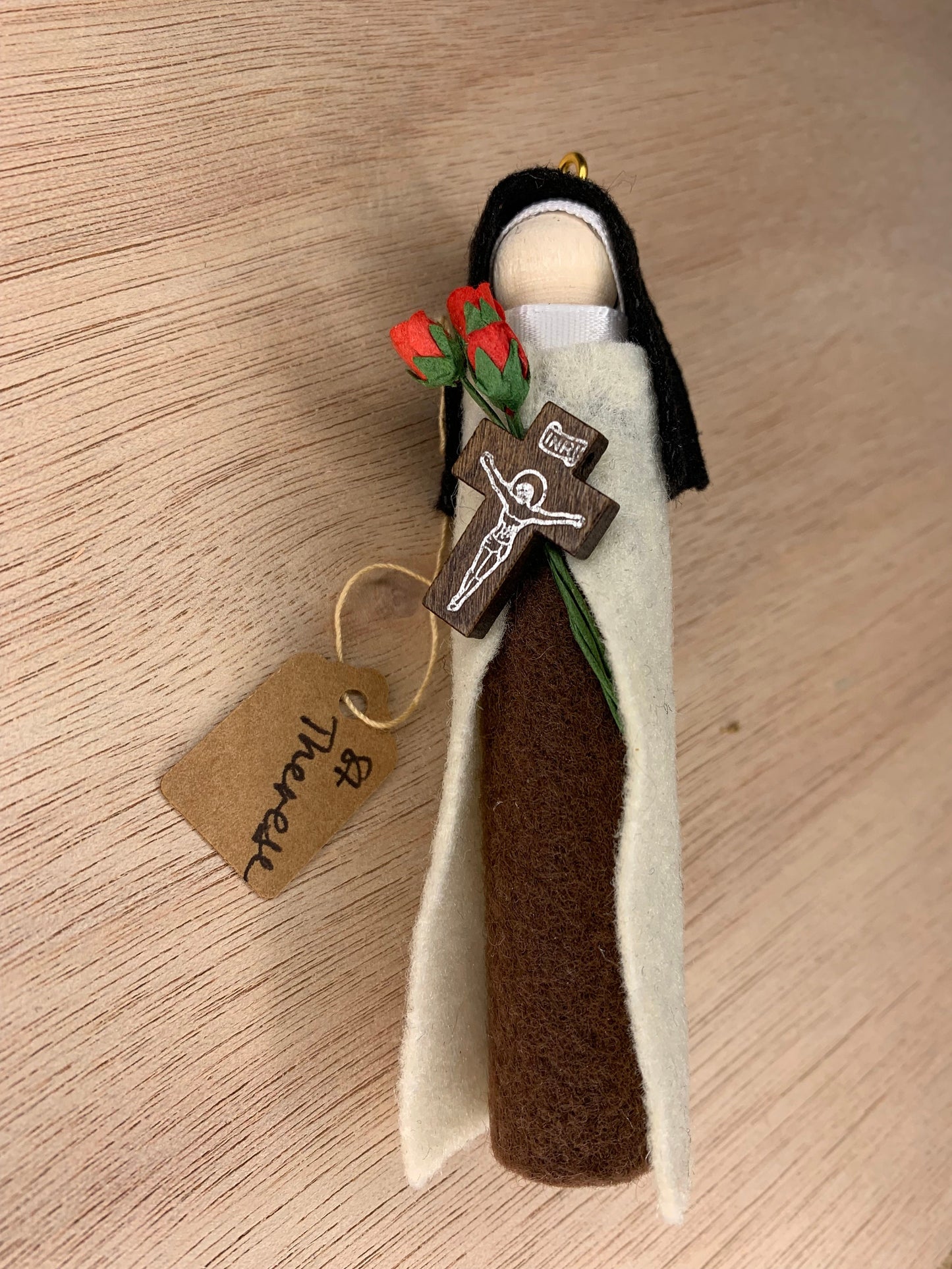 St. Therese of the Child Jesus (St. Therese of Lisieux) Wooden Doll Ornament