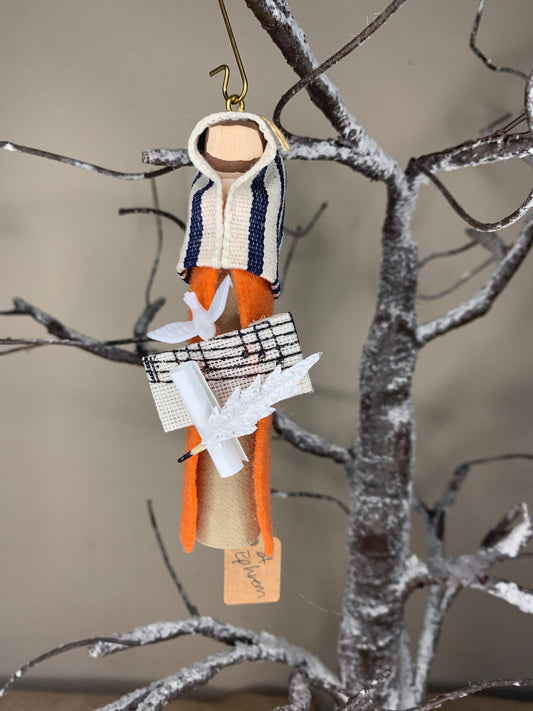 St. Ephrem the Syrian Wooden Doll Ornament