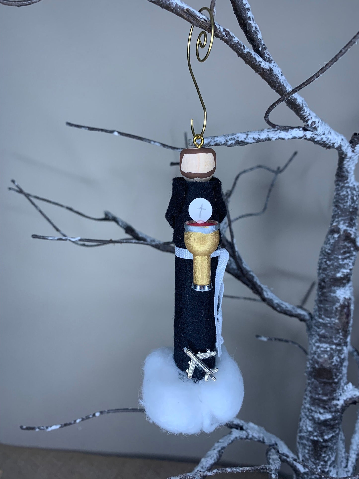 St. Joseph of Cupertino Wooden Doll Ornament