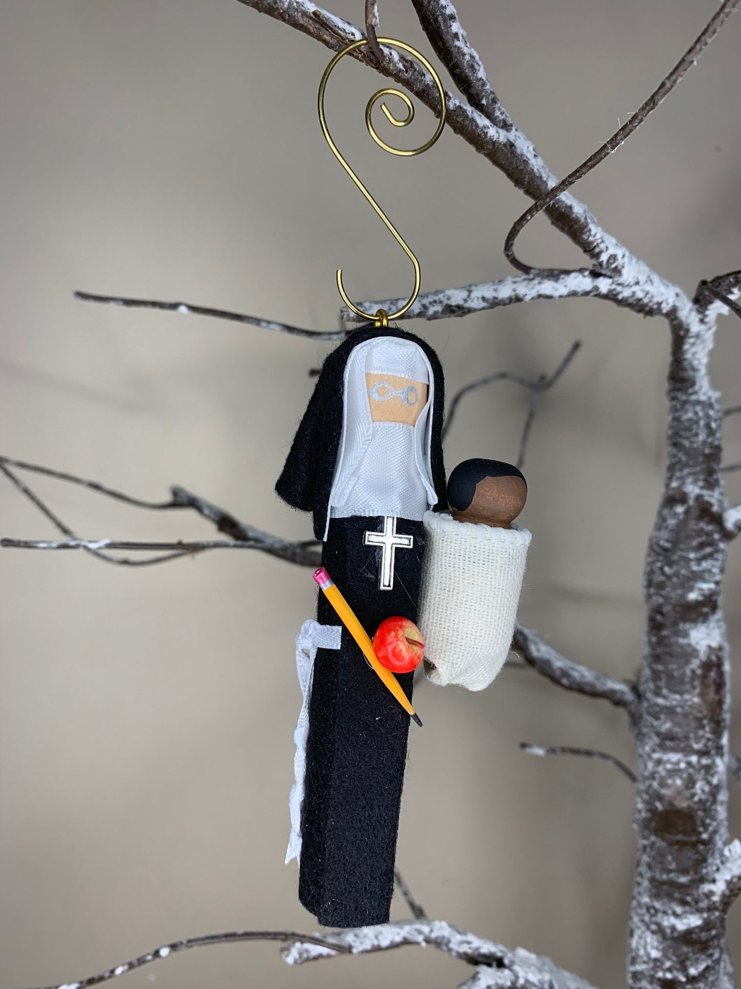 St. Katharine Drexel Wooden Doll Ornament