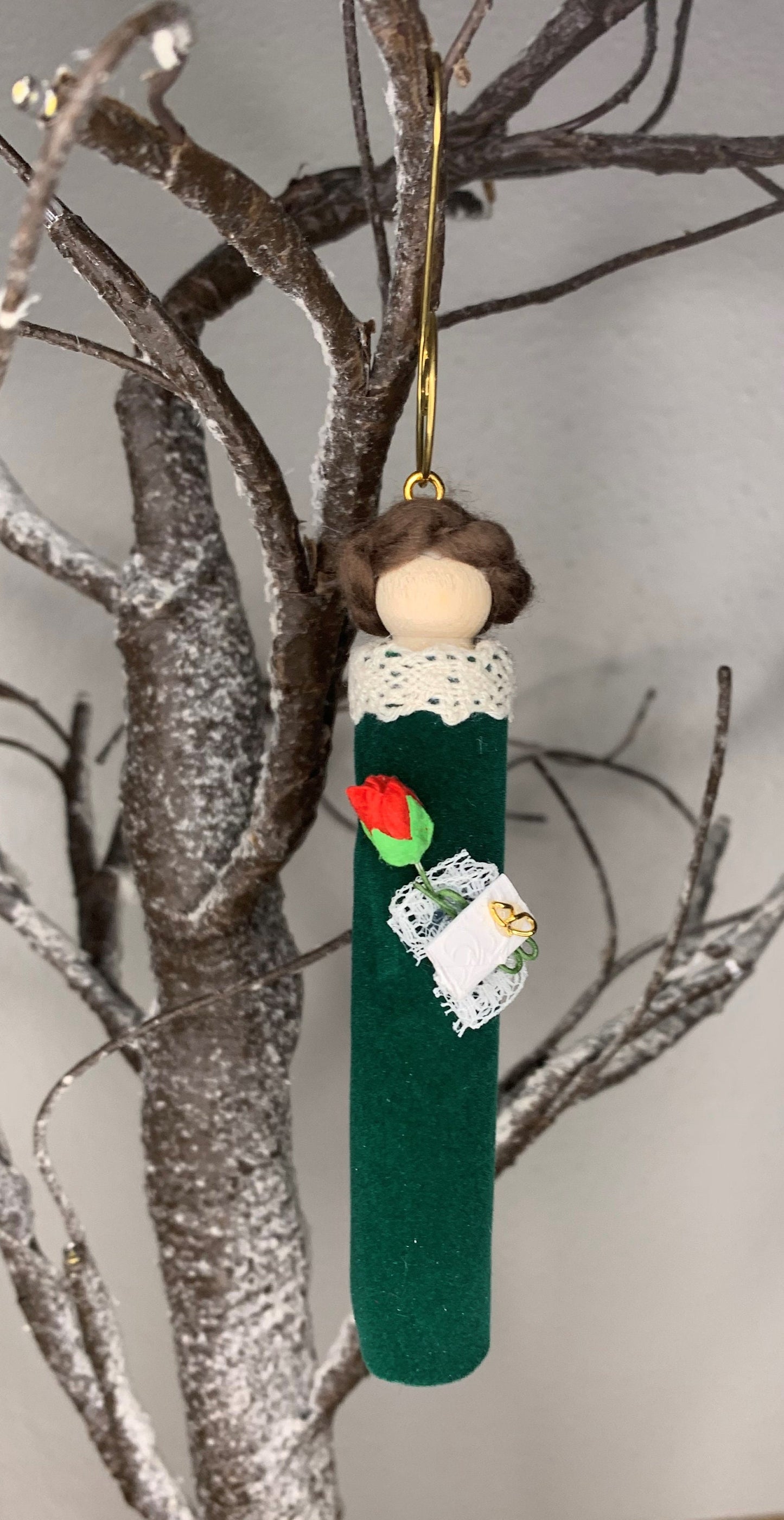 St. Zelie Martin Wooden Doll Ornament