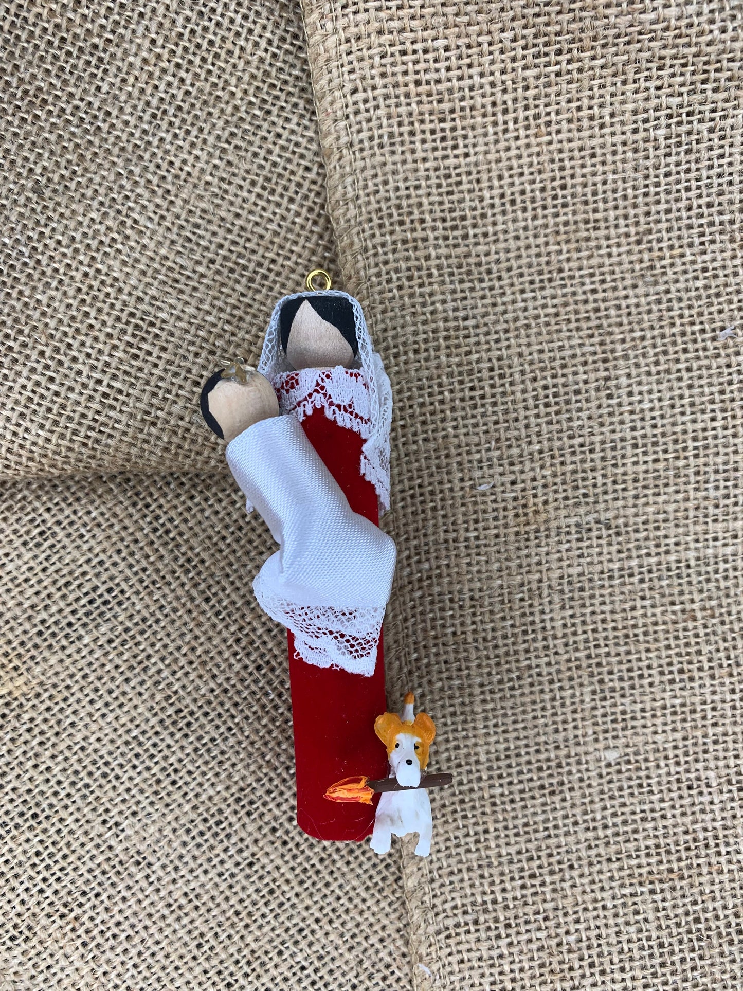 Blessed Jane of Aza Wooden Doll Ornament