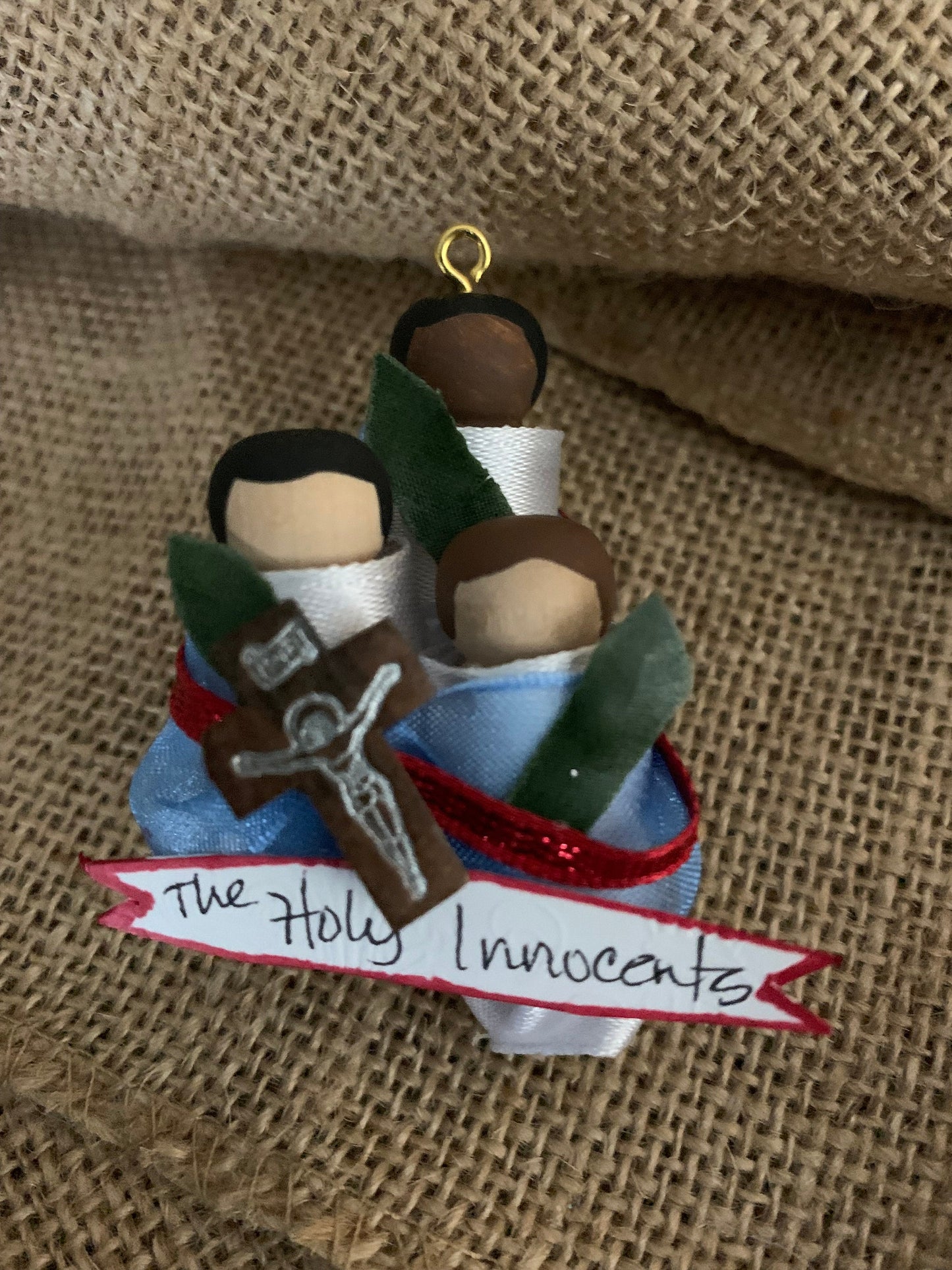 The Holy Innocents Wooden Doll Ornament