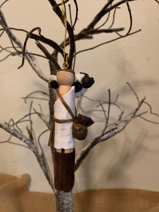 Jesus, The Good Shepherd Wooden Doll Ornament