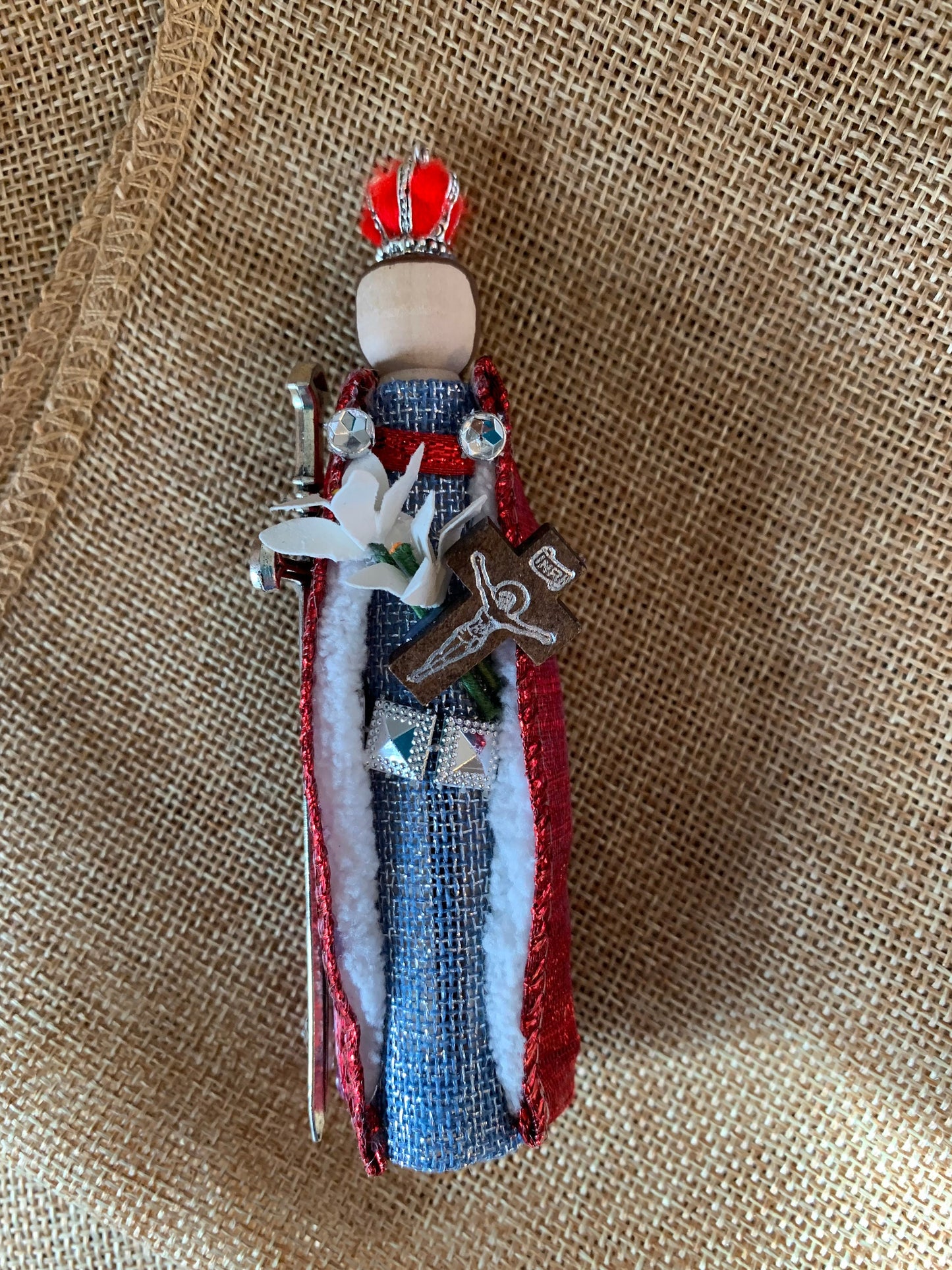 St. Casimir of Poland Wooden Doll Ornament