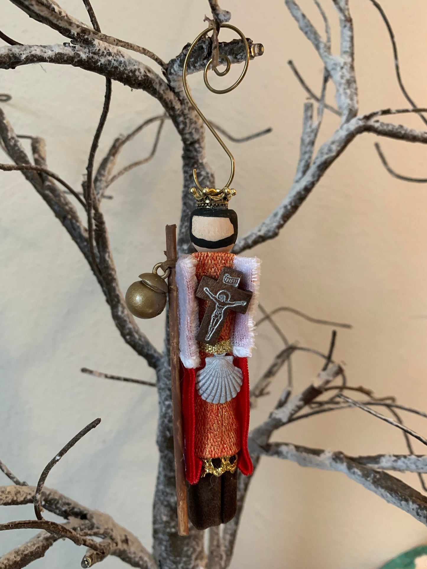 St. Richard the Pilgrim Wooden Doll Ornament