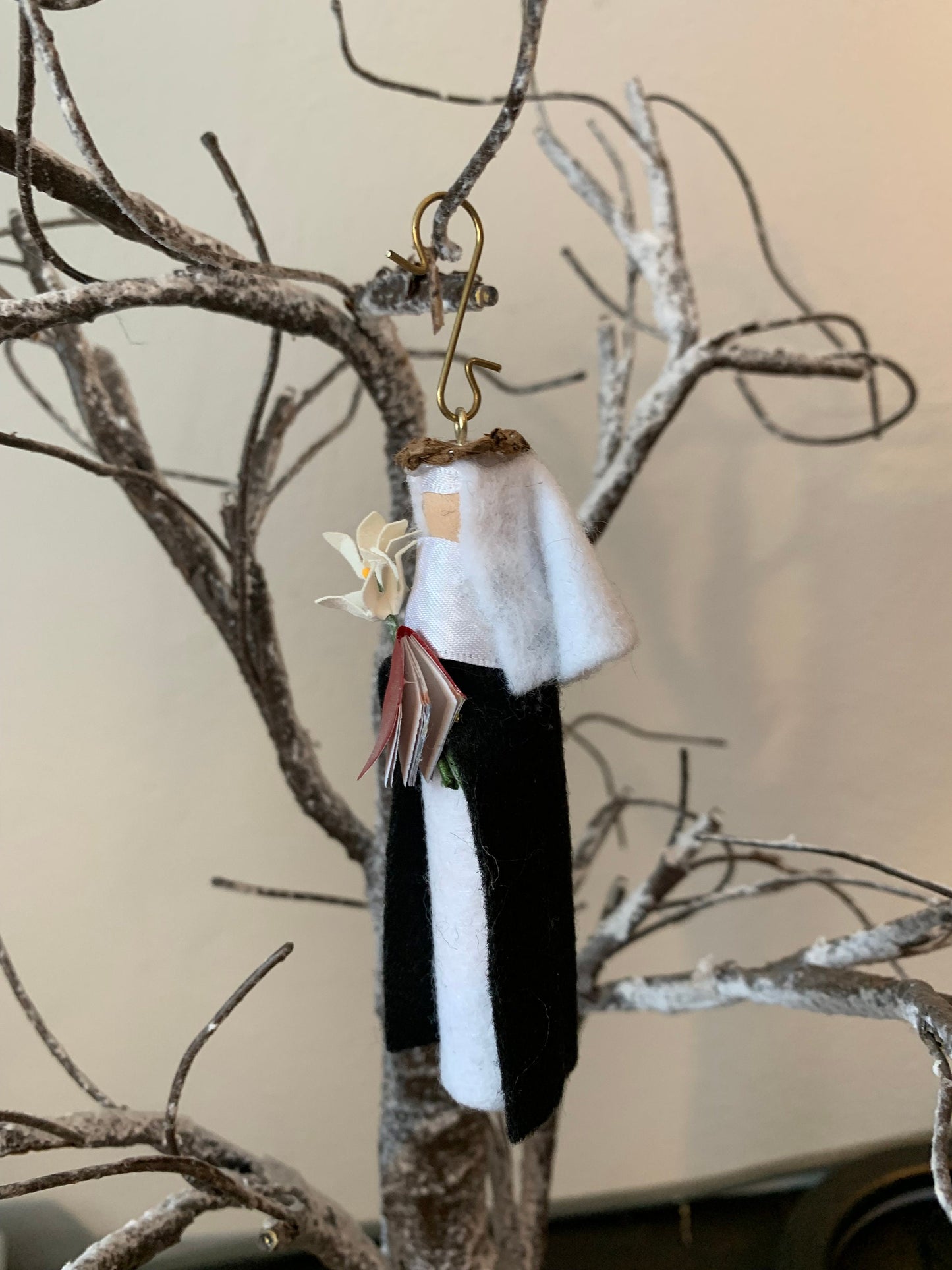 St. Catherine of Siena Wooden Doll Ornament