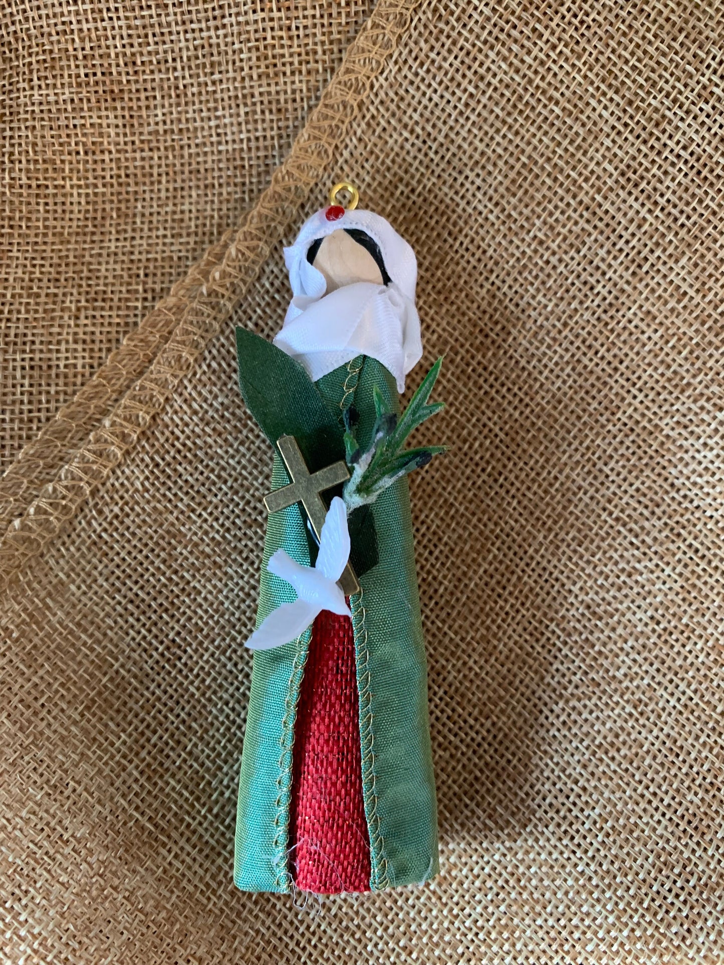 St. Olivia of Palermo Wooden Doll Ornament