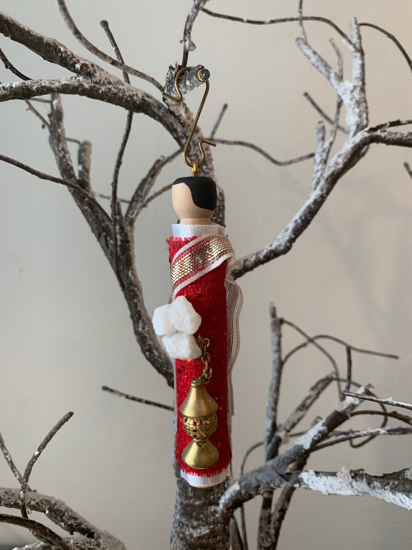 St. Stephen Wooden Doll Ornament