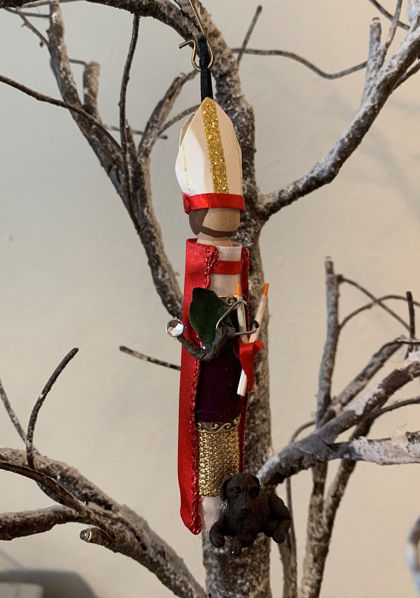 St. Blaise Wooden Doll Ornament