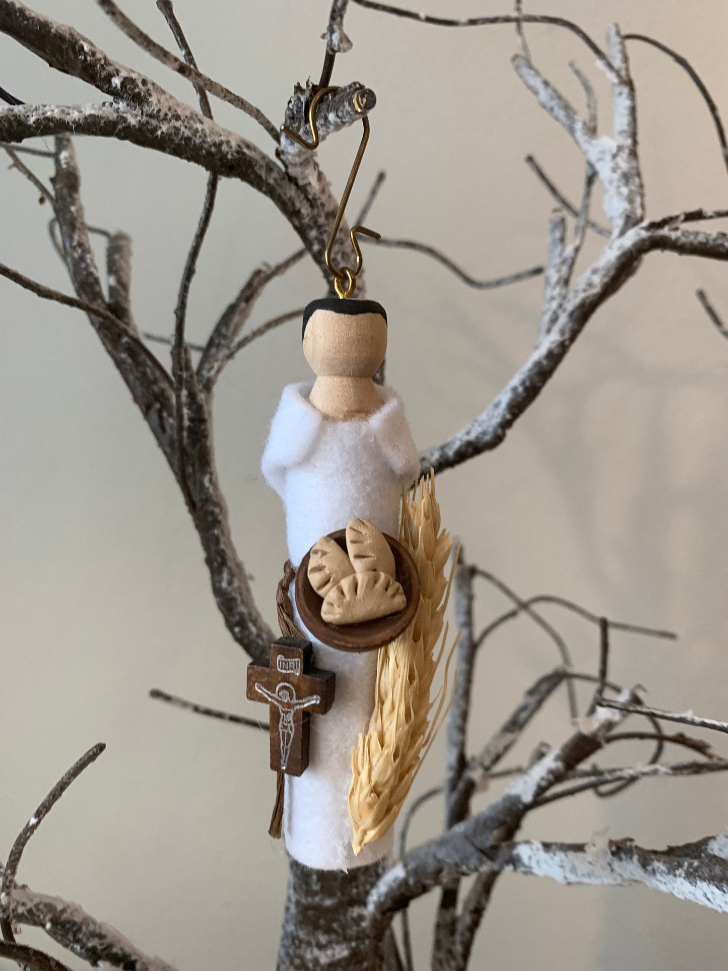 St. Hyacinth Wooden Doll Ornament