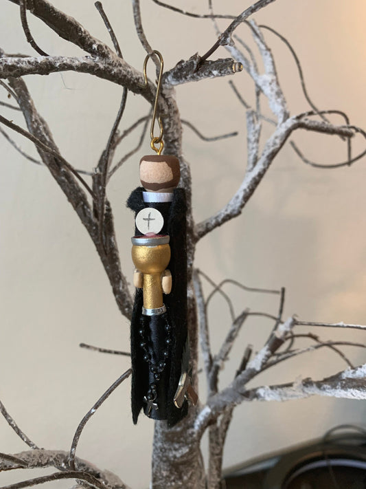 St. Isaac Jogues Wooden Doll Ornament