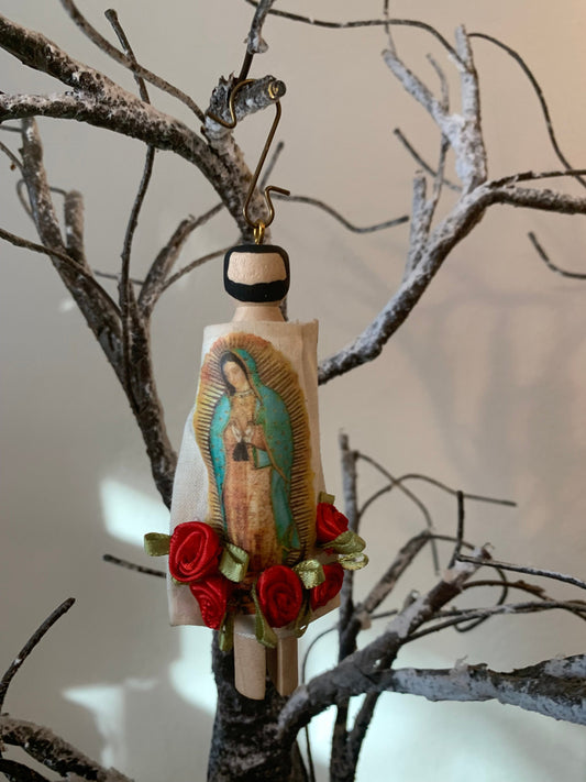 St. Juan Diego Wooden Doll Ornament