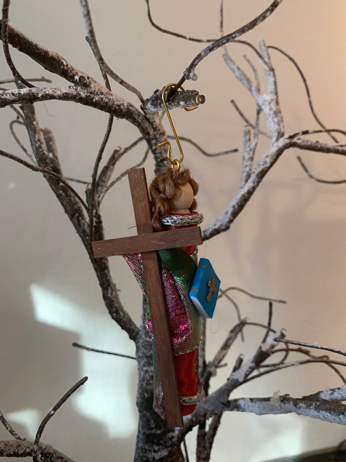 St. Julia Wooden Doll Ornament