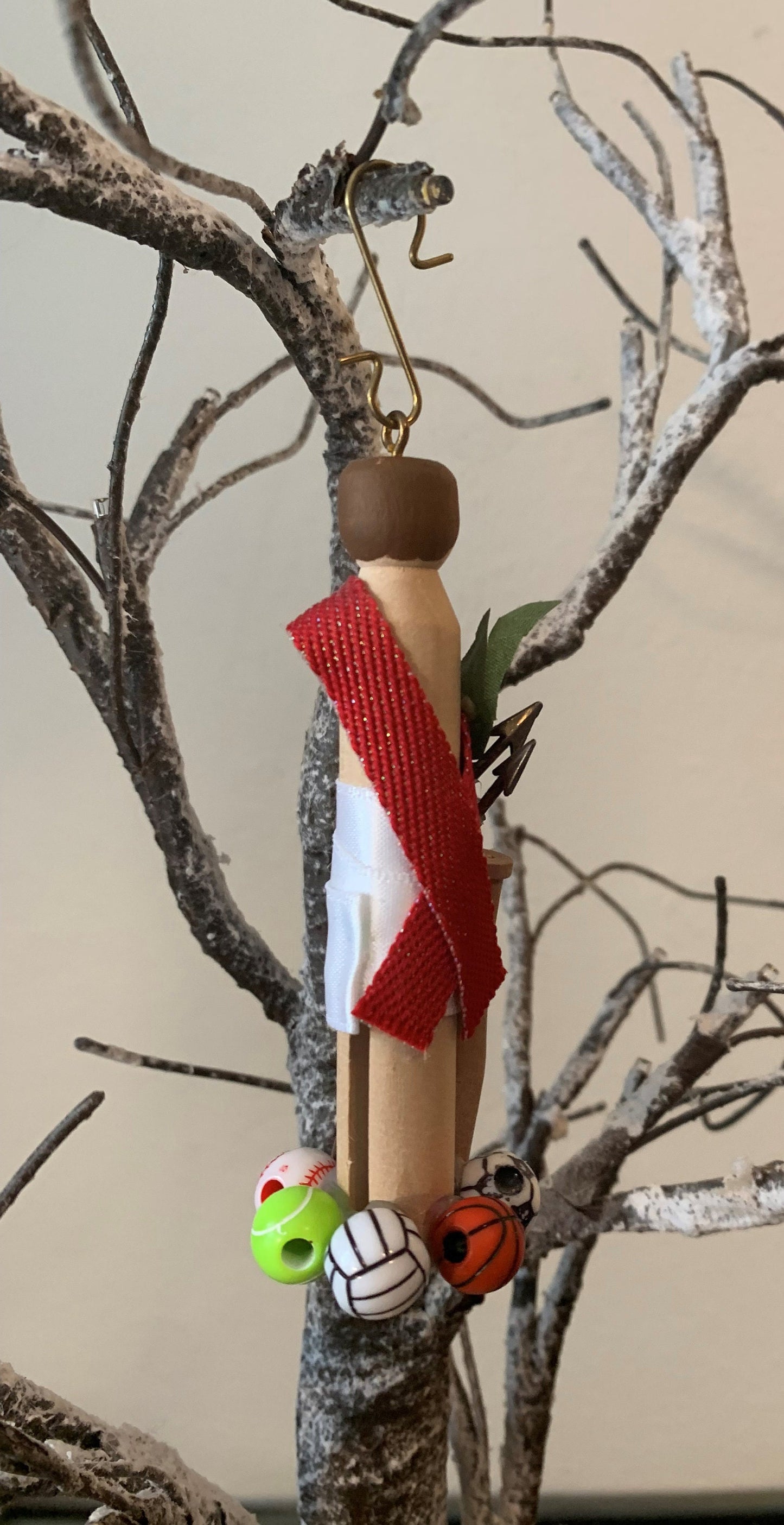 St. Sebastian Wooden Doll Ornament