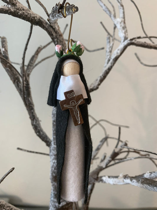 St. Rose of Lima Wooden Doll Ornament