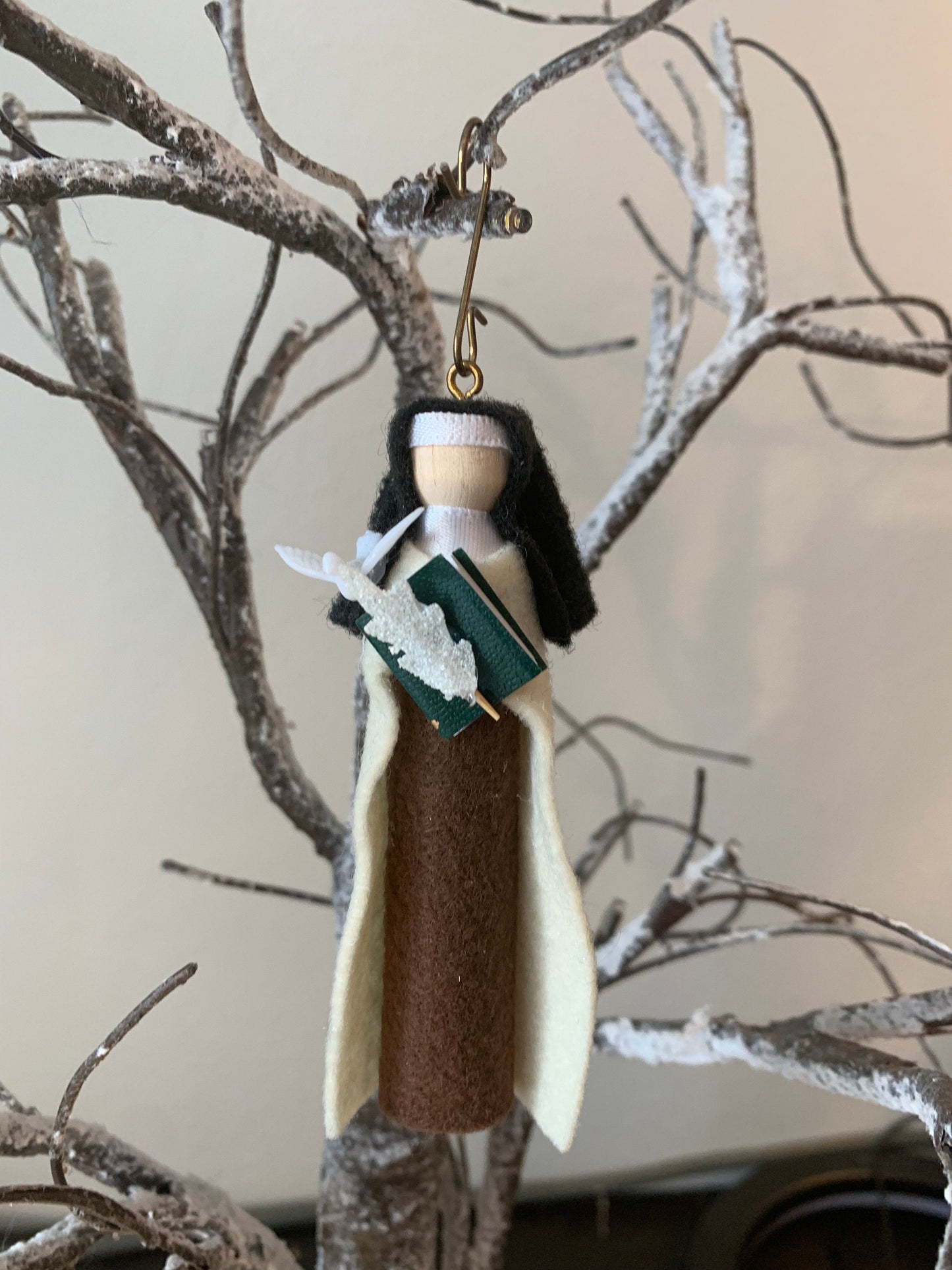 St. Teresa of Avila Wooden Doll Ornament