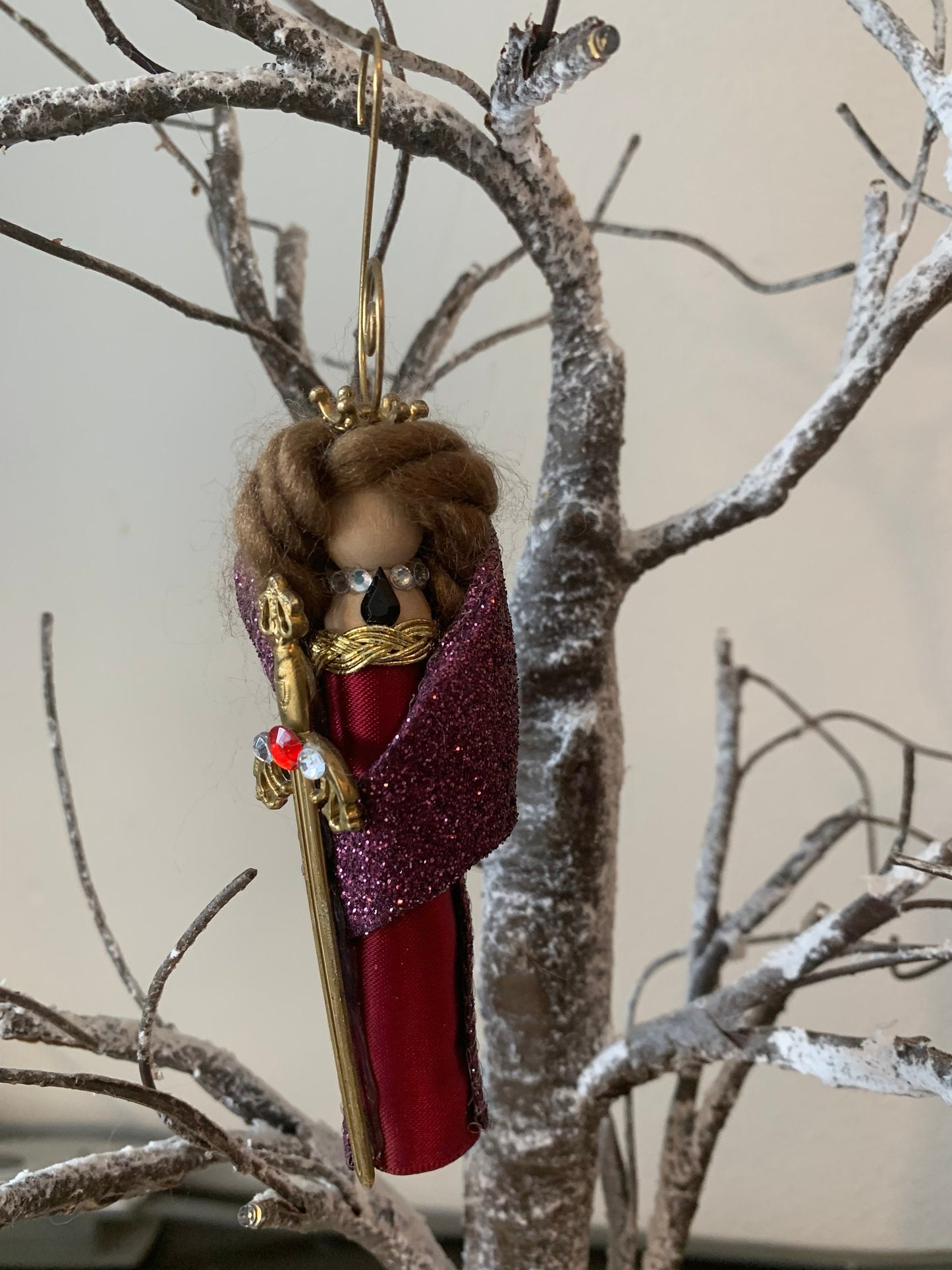 Old Testament Judith Wooden Doll Ornament