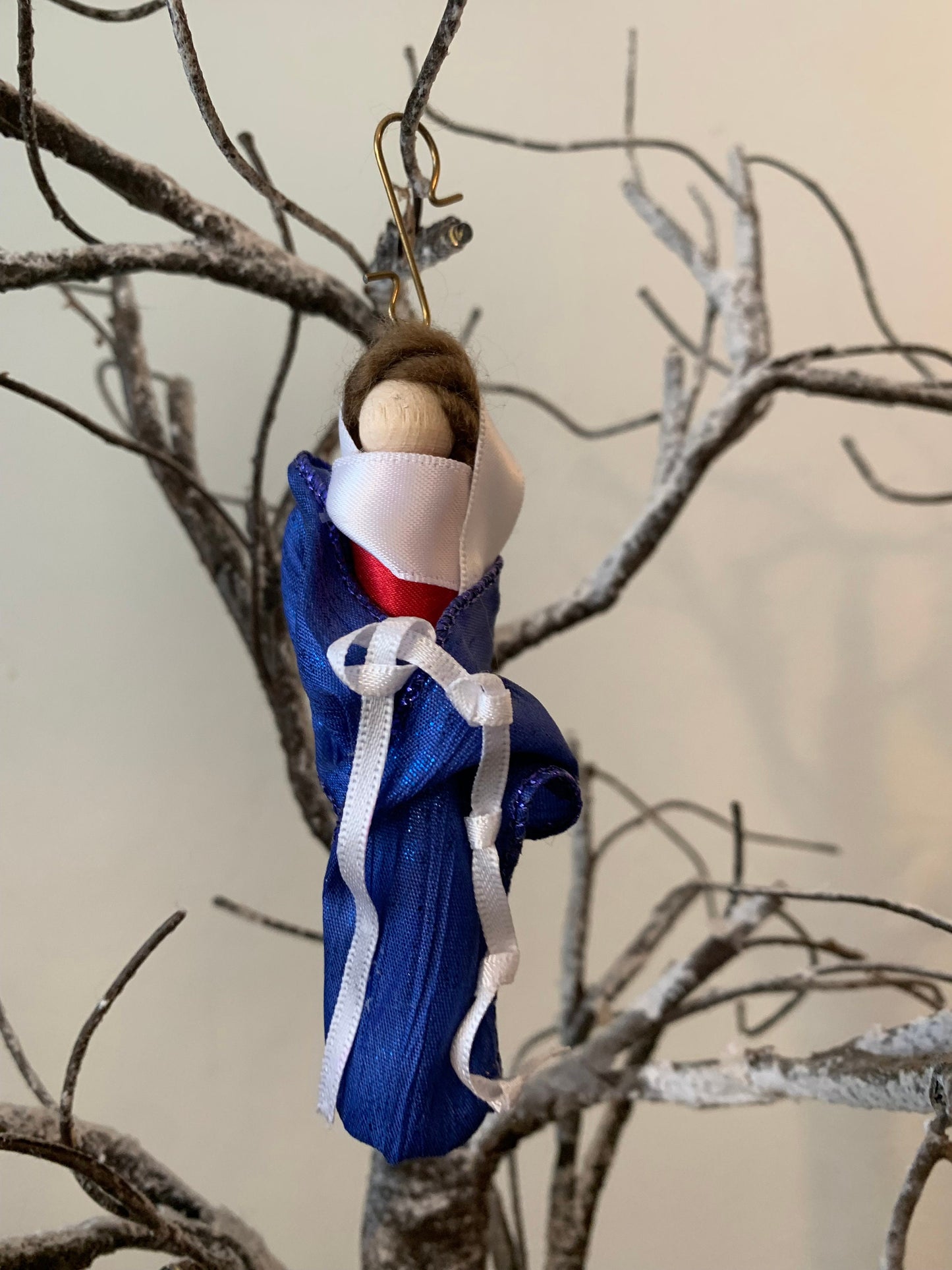 Our Lady Undoer of Knots Wooden Doll Ornament