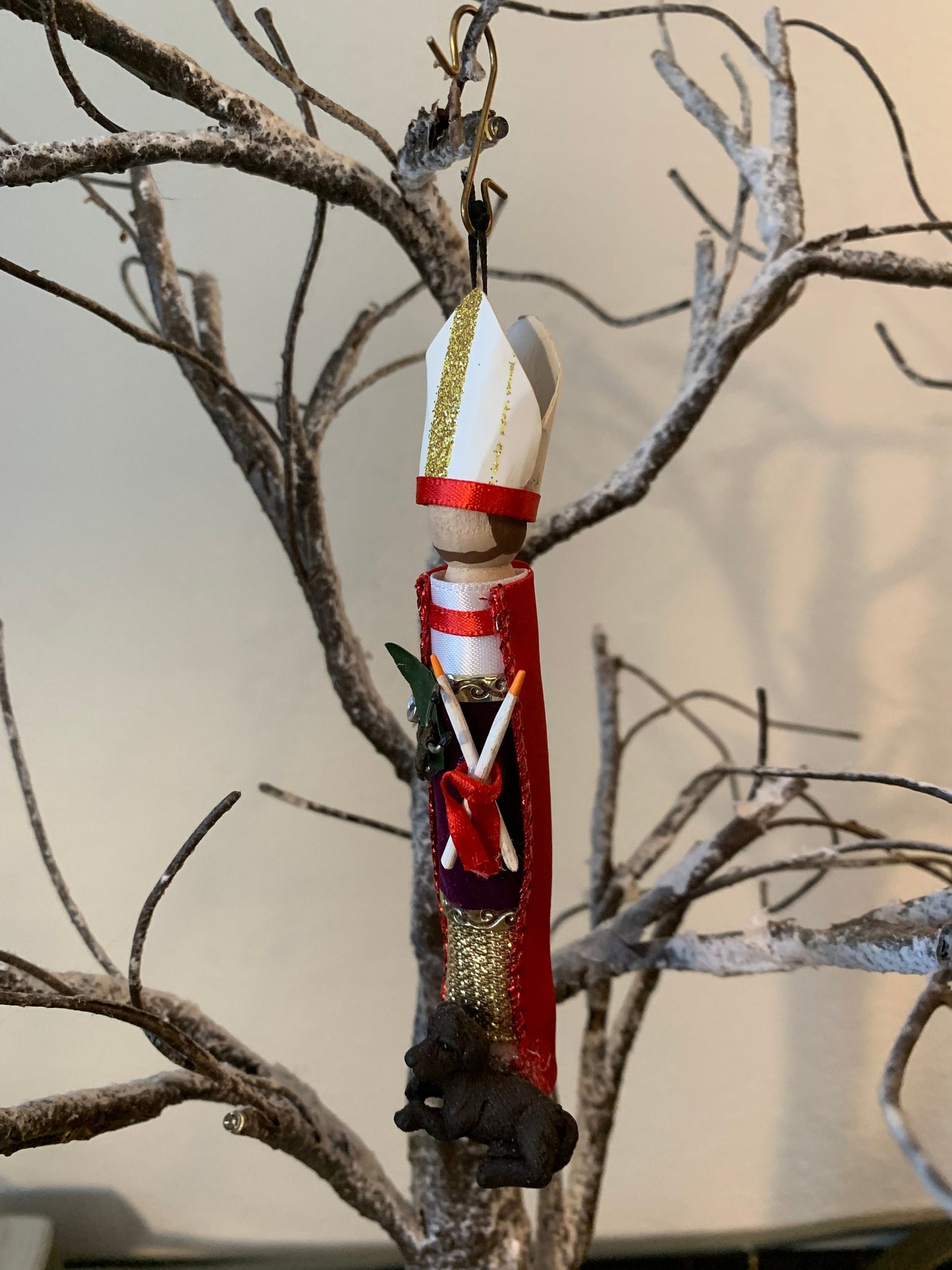 St. Blaise Wooden Doll Ornament