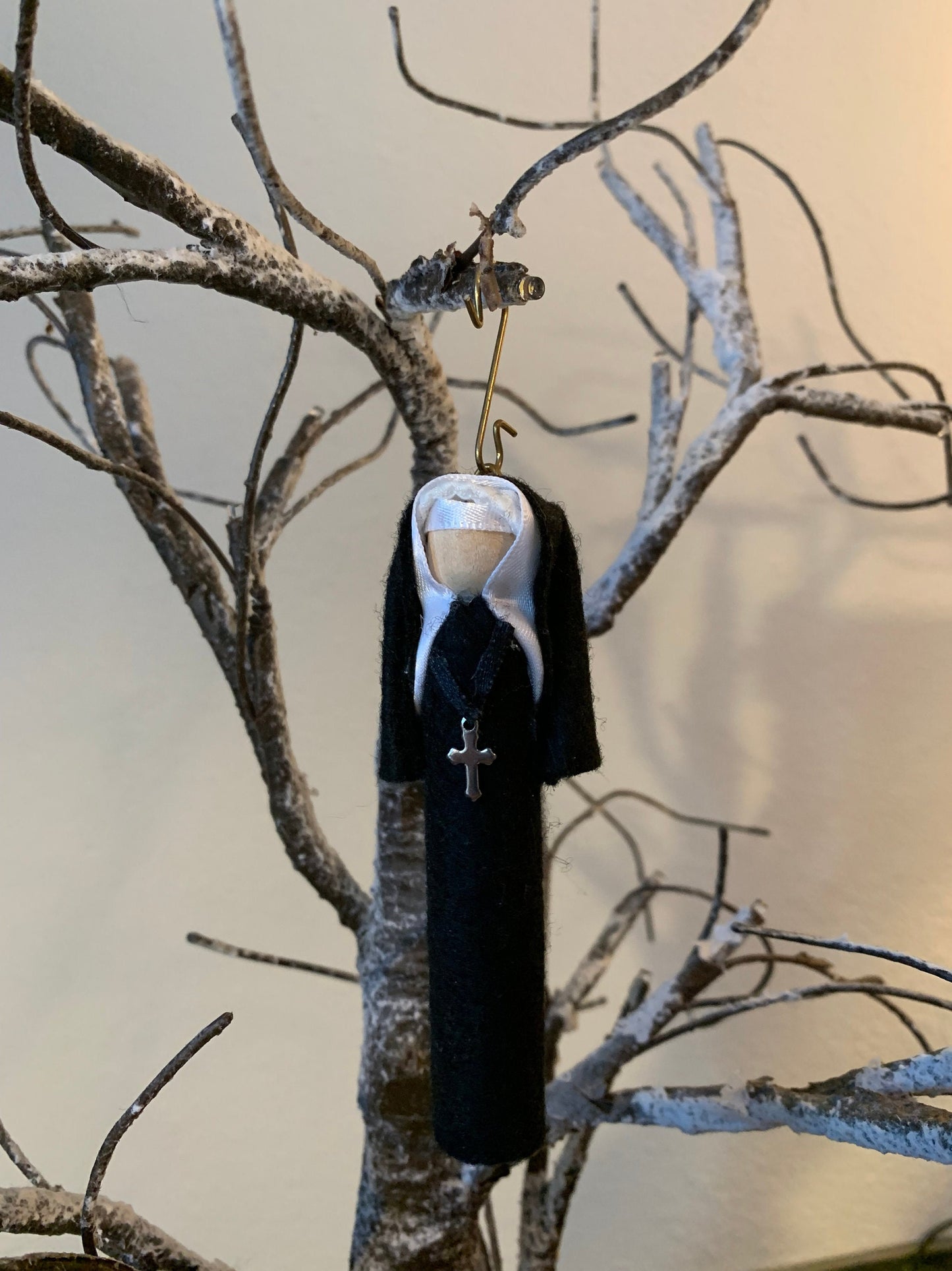 St. Emily de Vialar Wooden Doll Ornament