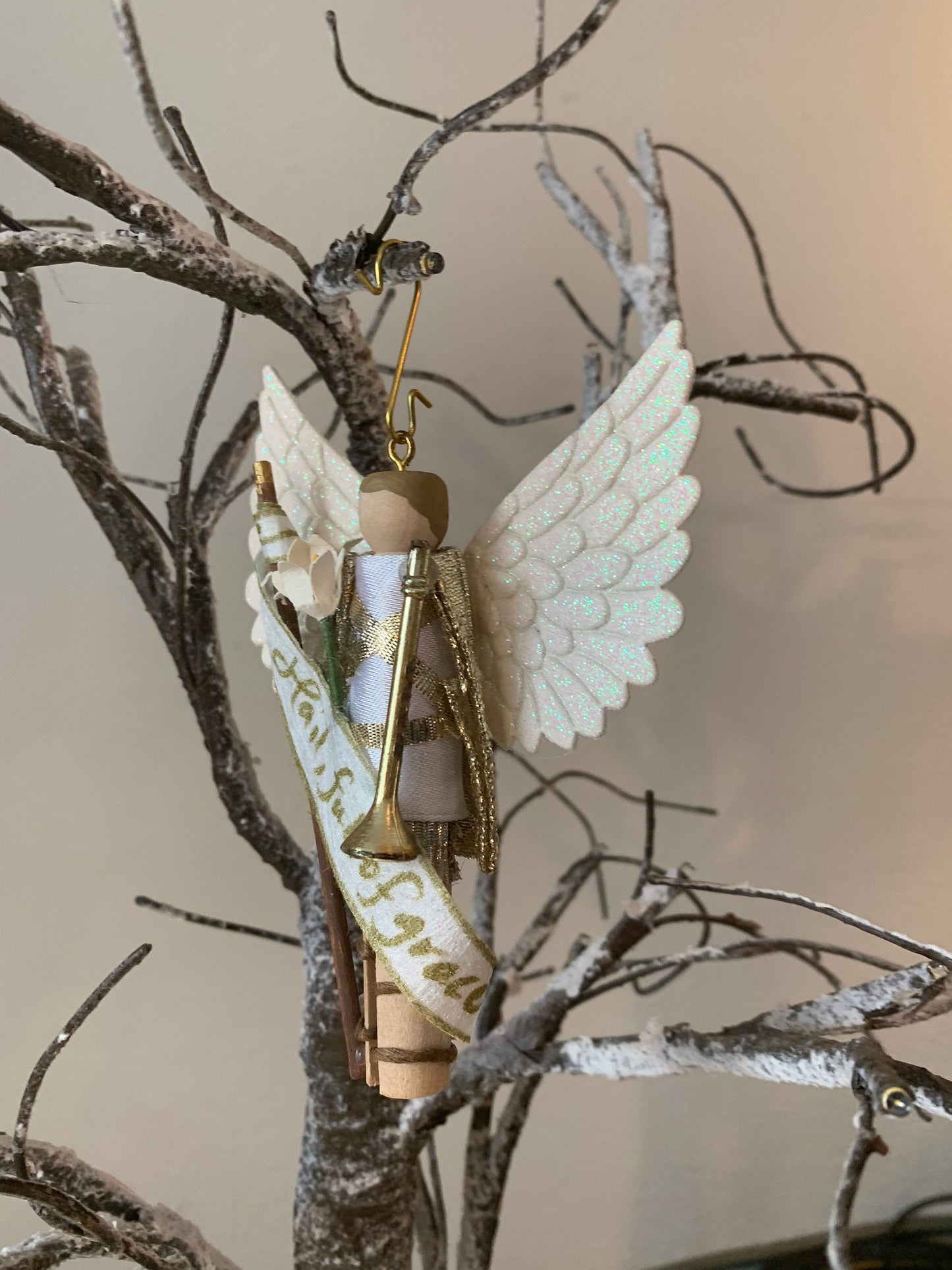 St. Gabriel the Archangel Wooden Doll Ornament