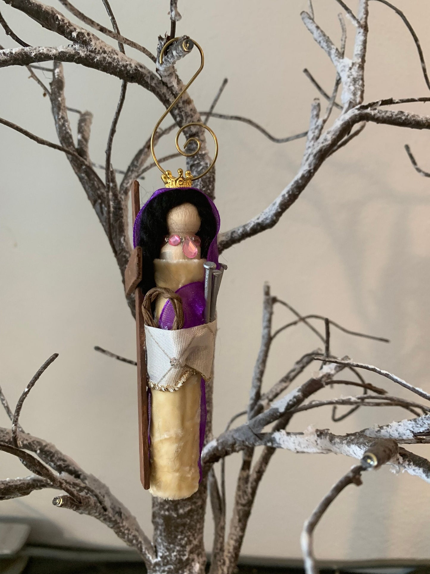 St. Helen Wooden Doll Ornament