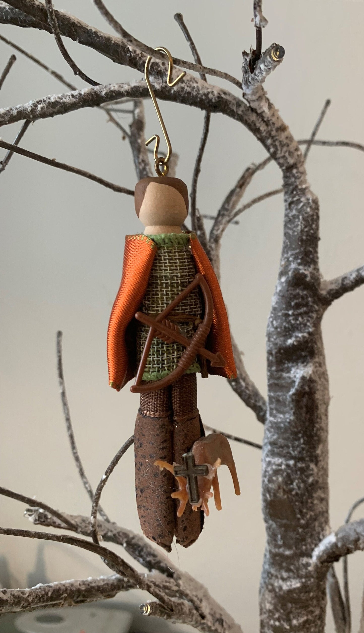 St. Hubert Wooden Doll Ornament