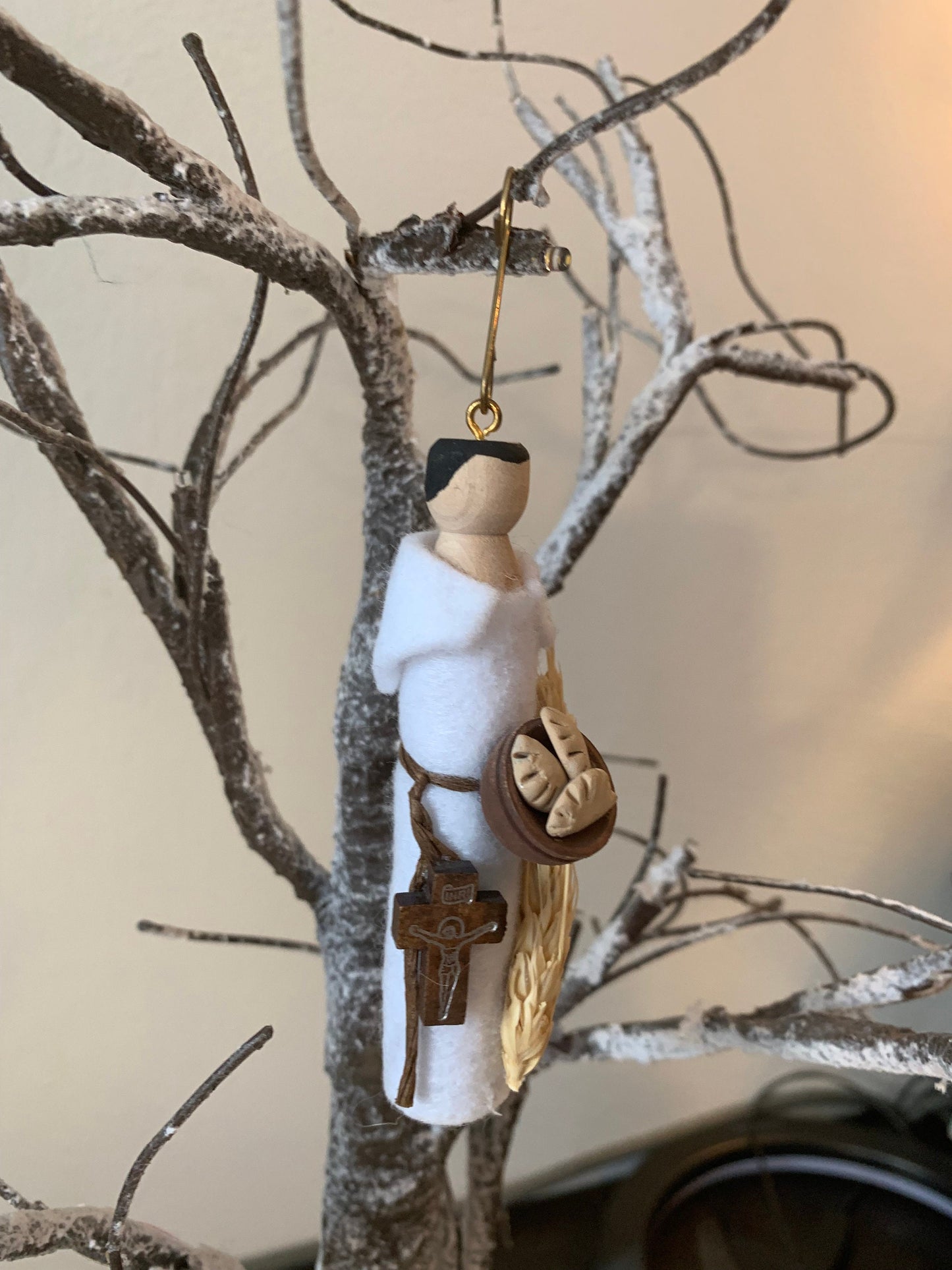 St. Hyacinth Wooden Doll Ornament