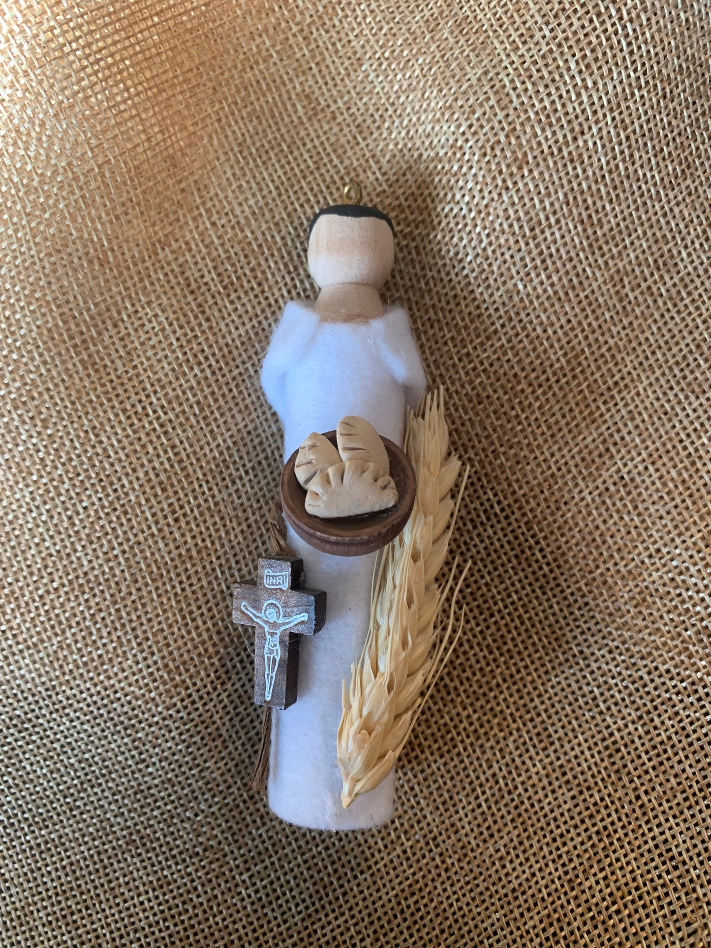 St. Hyacinth Wooden Doll Ornament