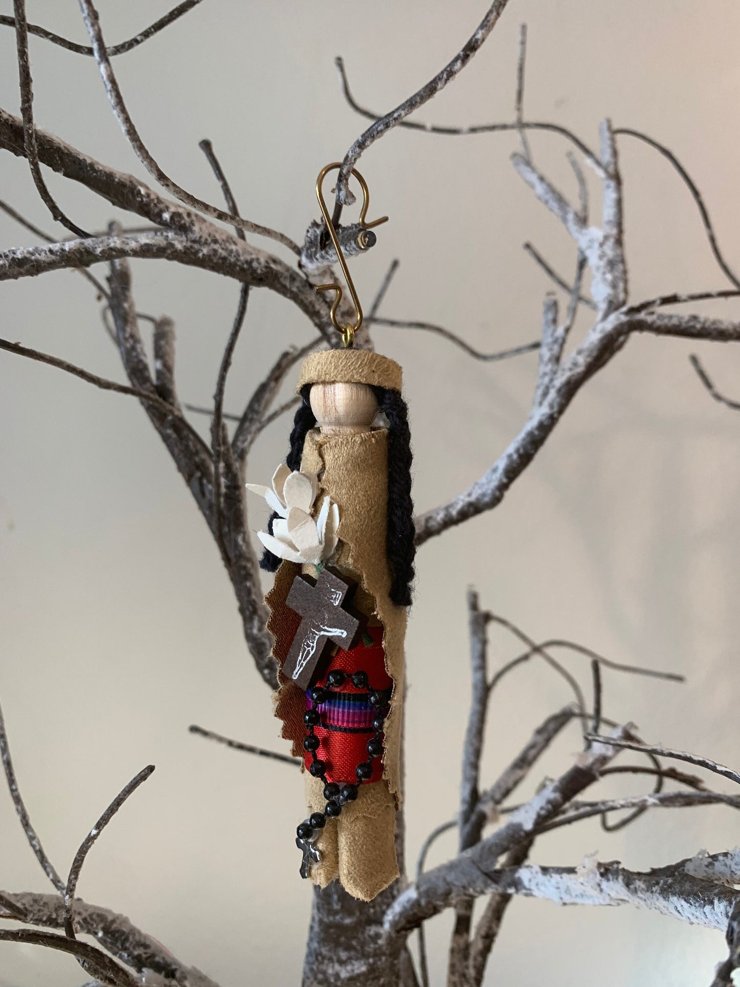 St. Kateri Tekakwitha Wooden Doll Ornament