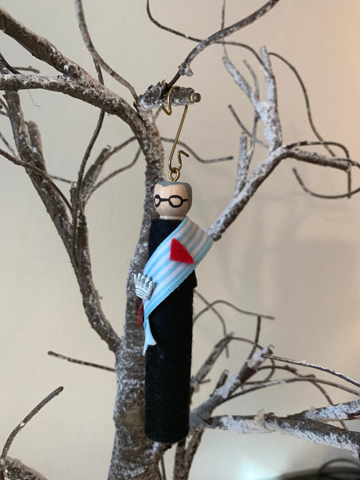 St. Maximillian Kolbe Wooden Doll Ornament