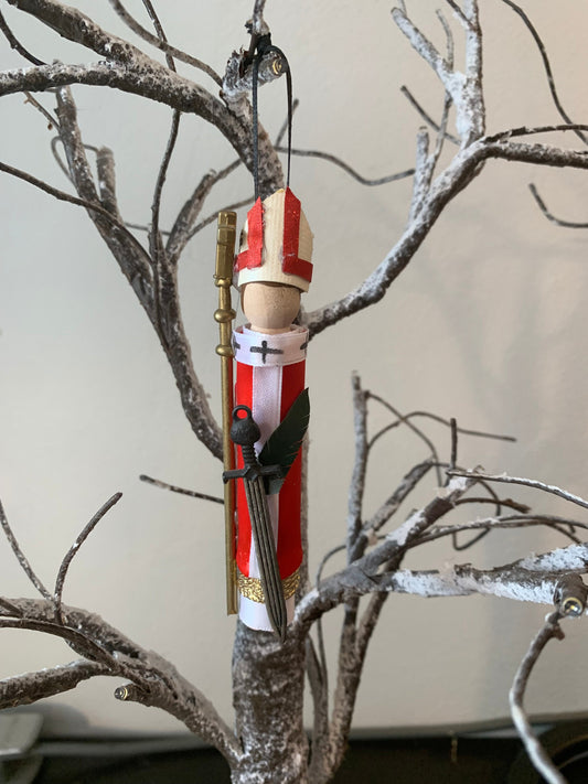 St. Thomas Becket Wooden Doll Ornament