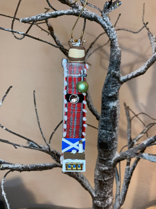 St. David of Scotland Wooden Doll Ornament