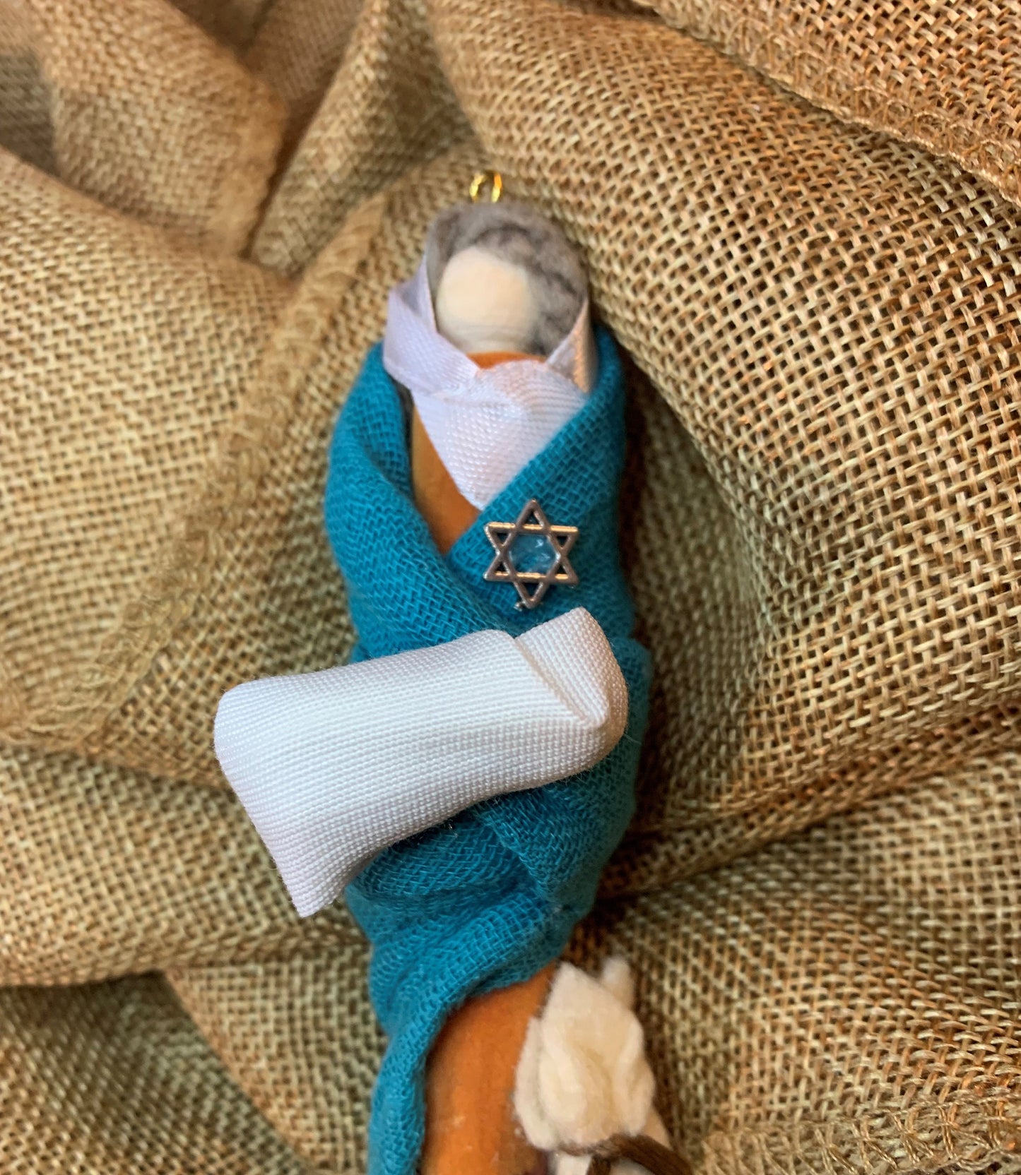 Old Testament Naomi Wooden Doll Ornament