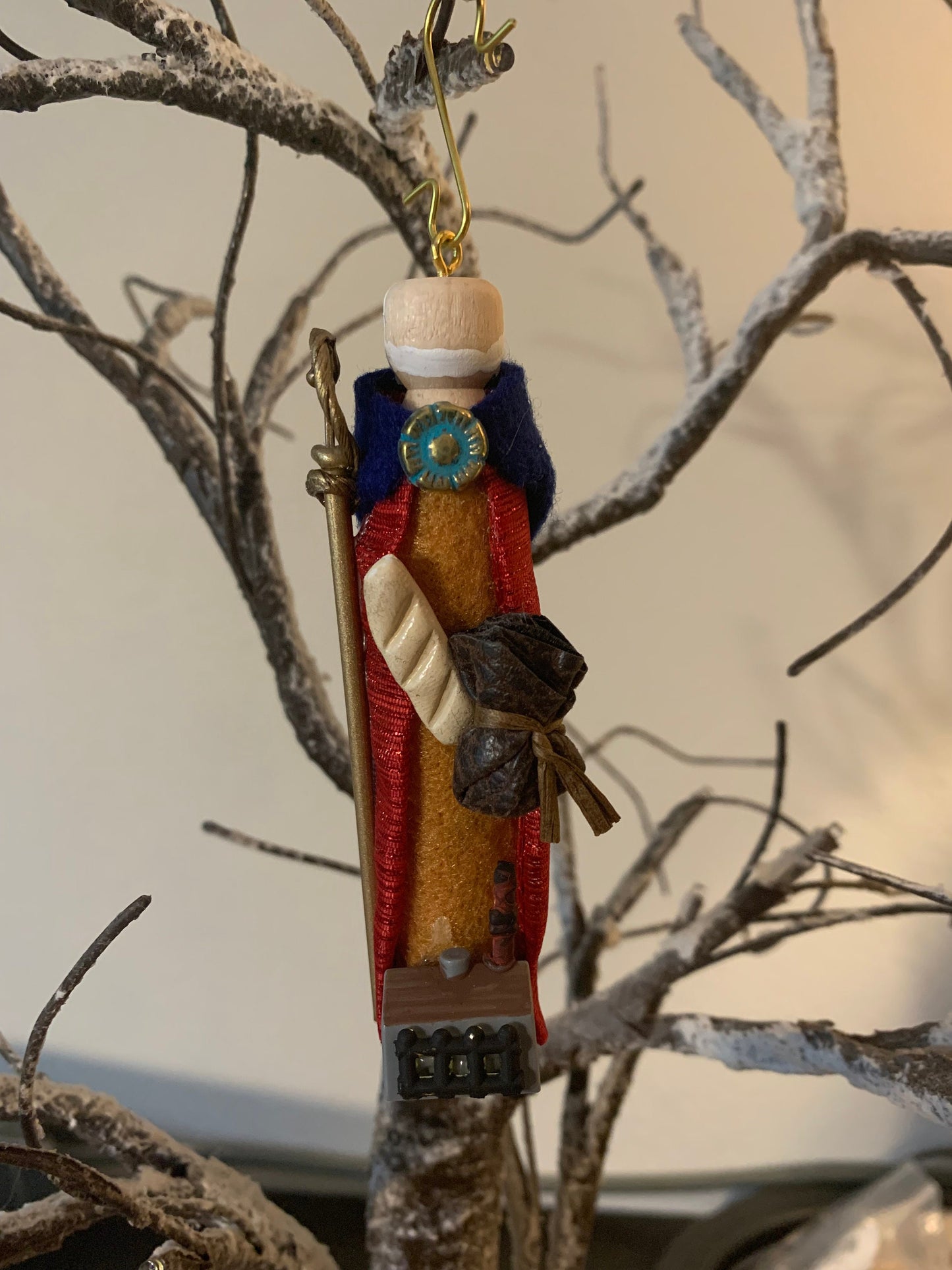 St. Owen Wooden Doll Ornament