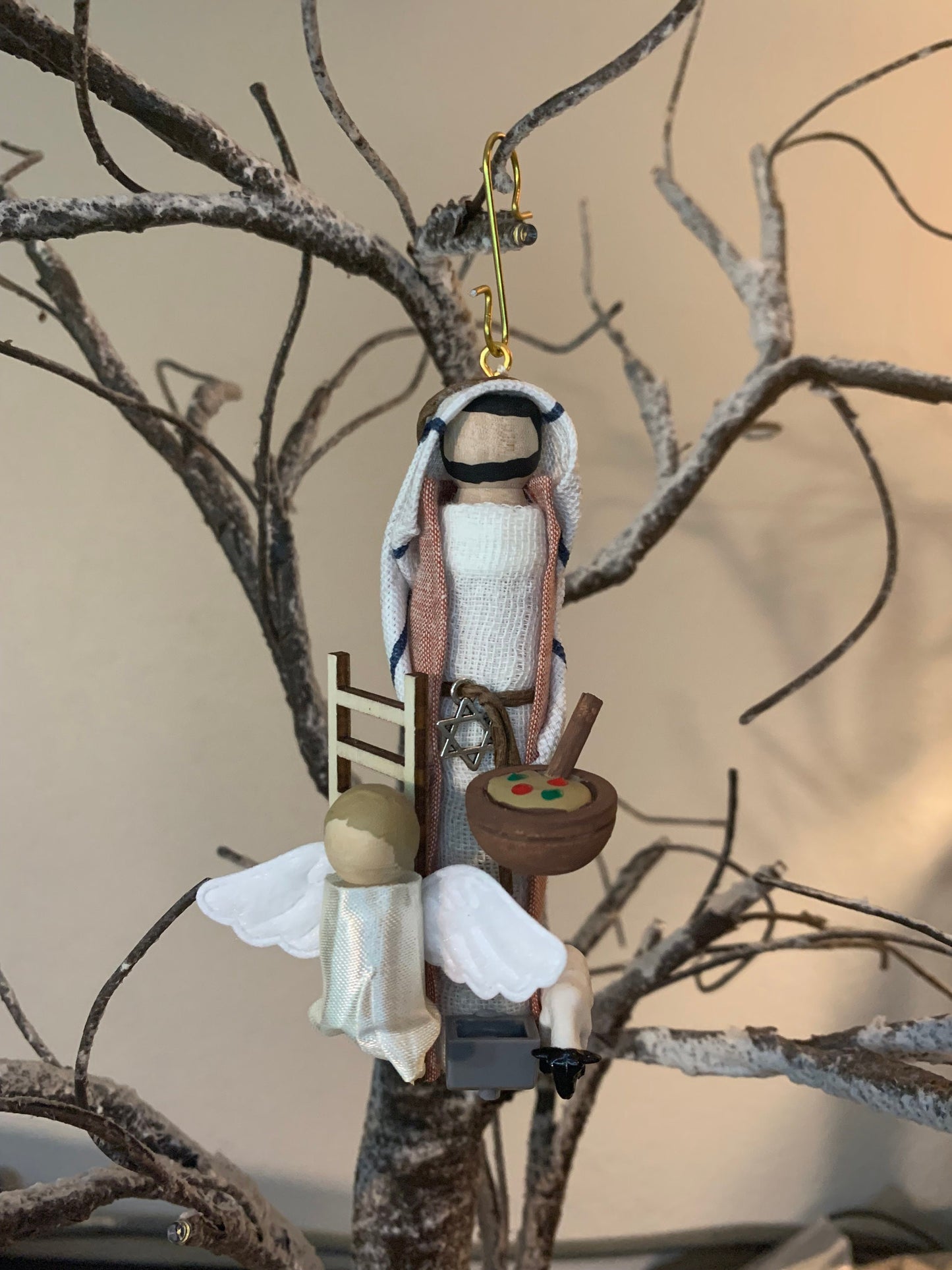 Old Testament Jacob Wooden Doll Ornament